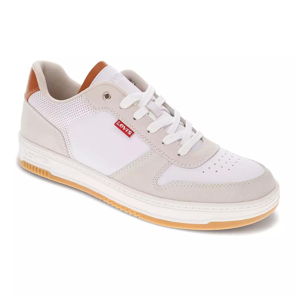 Levis Drive LO 2 Mens Sneakers White Silver Product Image