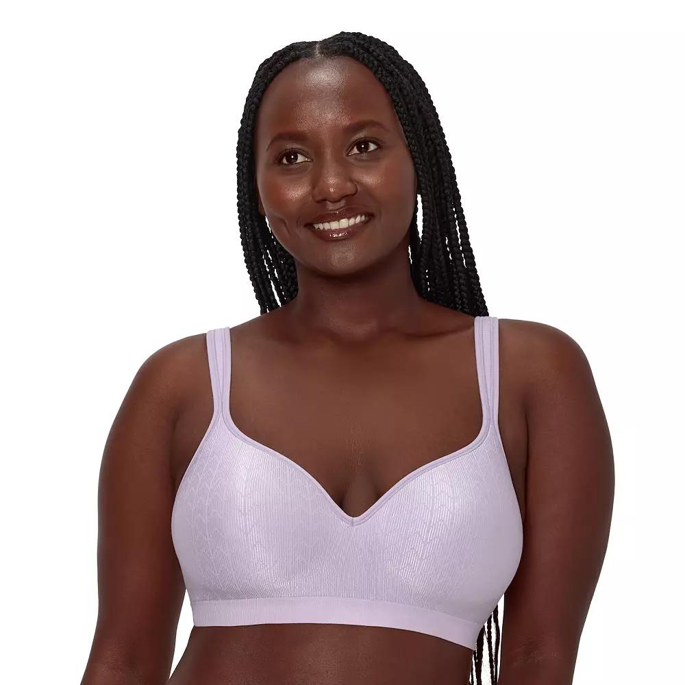 Bali Comfort Revolution Wireless Bra DF3463, Adult Unisex, Size: 38 D, Purple Iris Zag Product Image