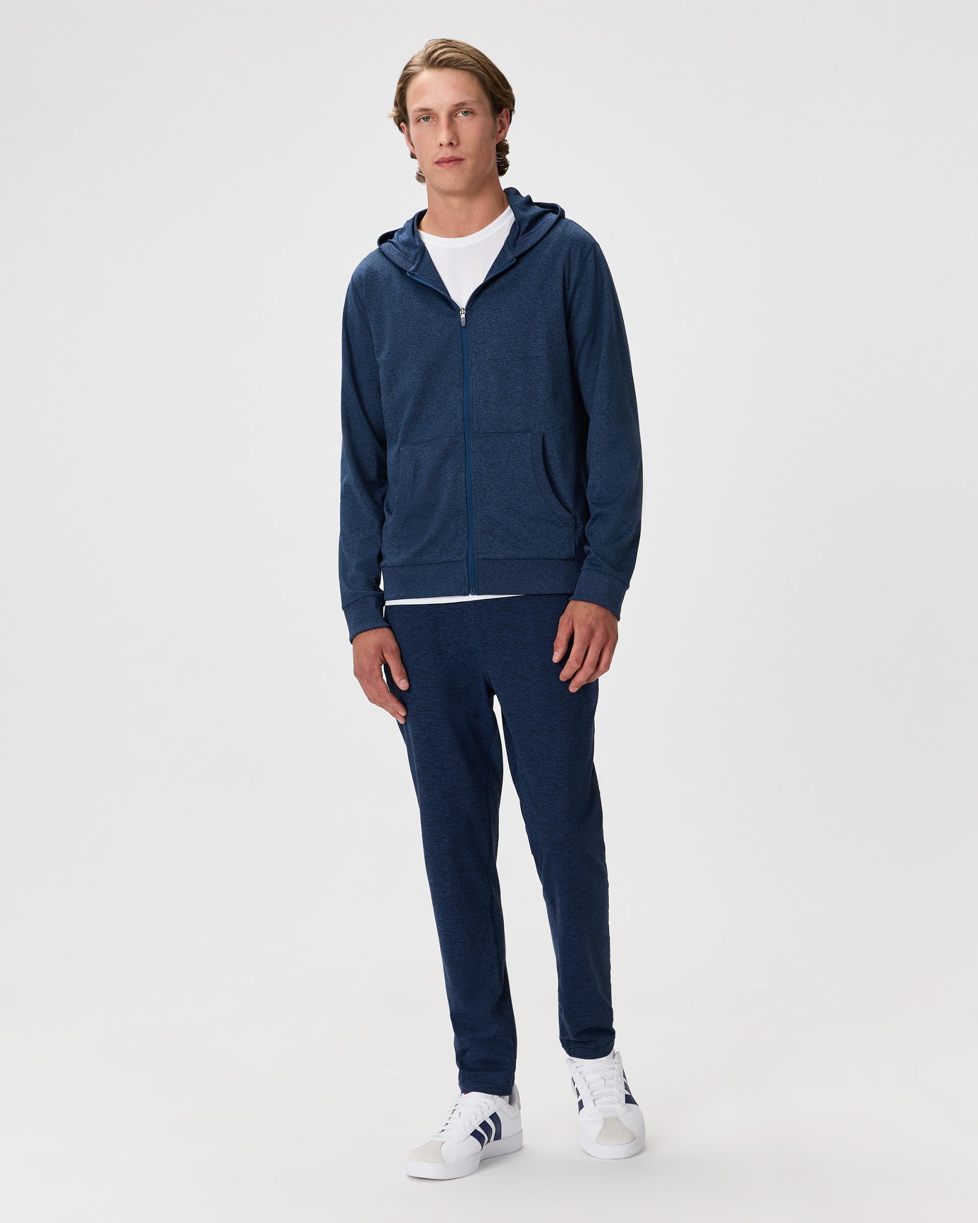 Quince | Men's Flowknit Performance Full-Zip Chest Pocket Hoodie Recycled Polyester Product Image