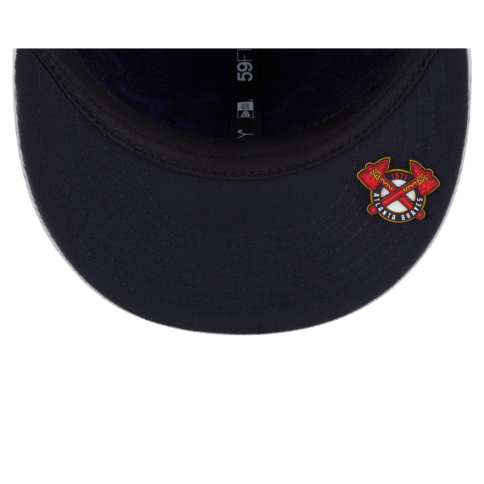 Atlanta Braves 2025 Clubhouse Gray 59FIFTY Fitted Hat Male Product Image
