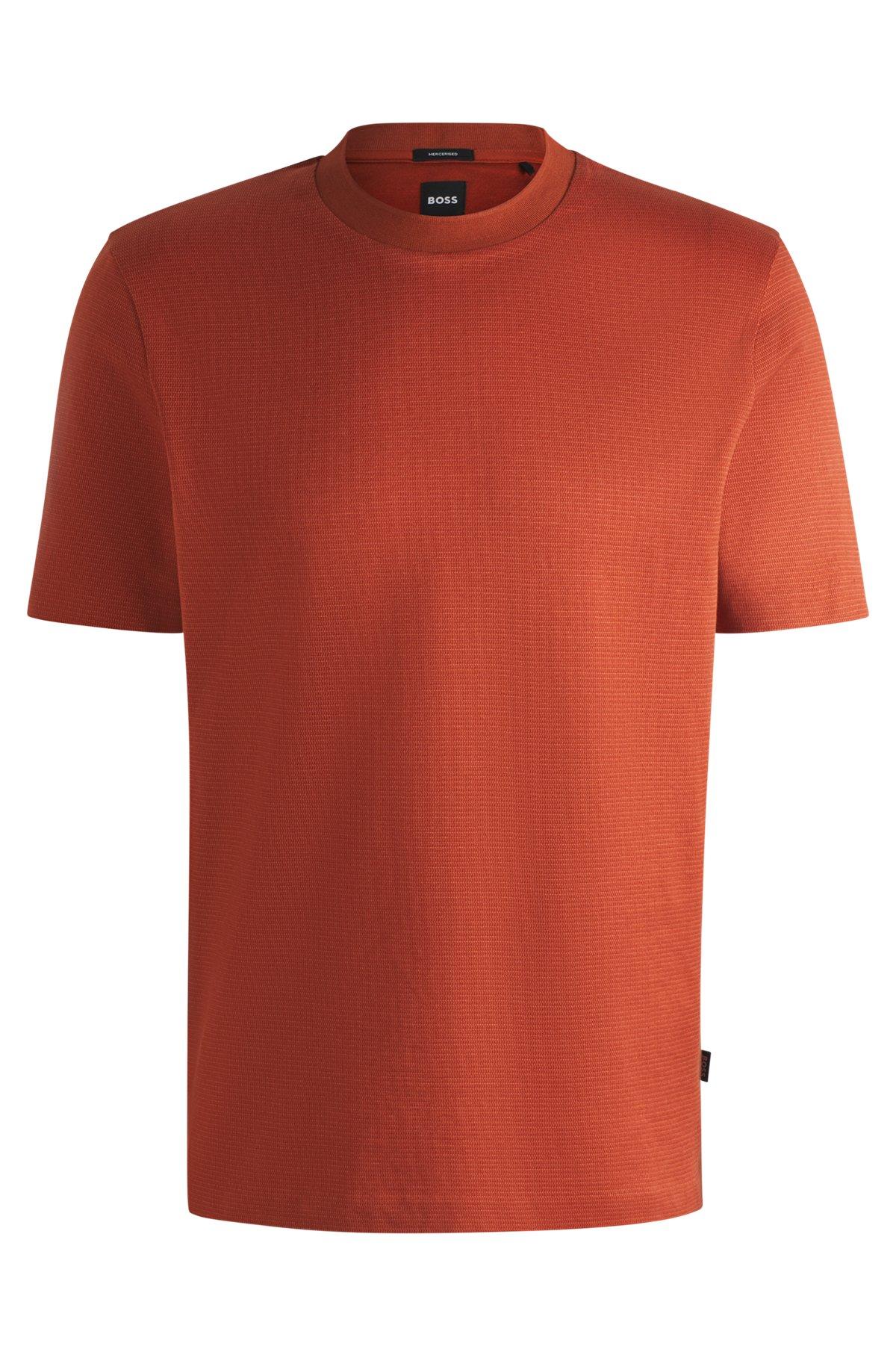Micro-pattern T-shirt in mercerised cotton Product Image