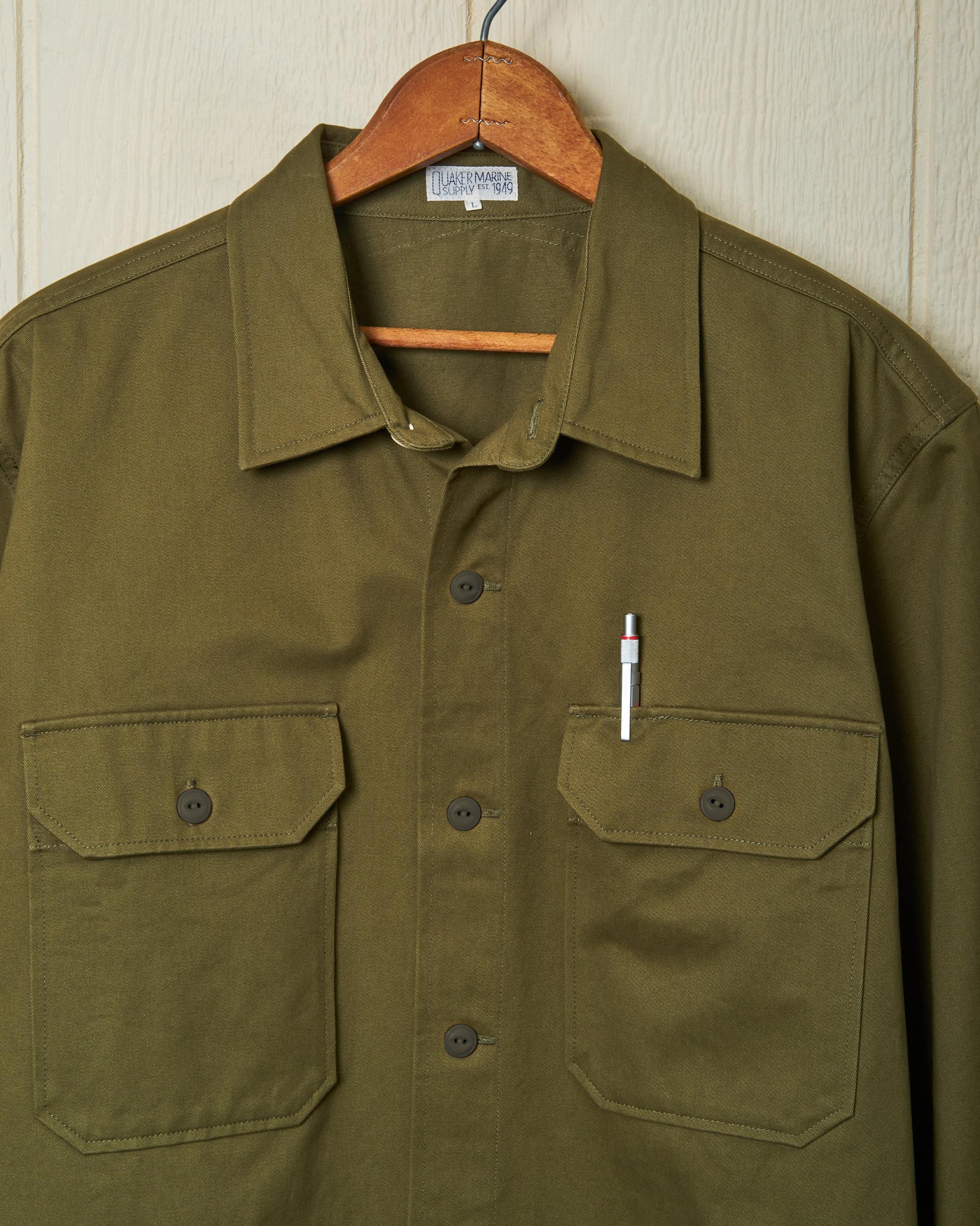 MacArthur Shirt in Olive Twill Product Image