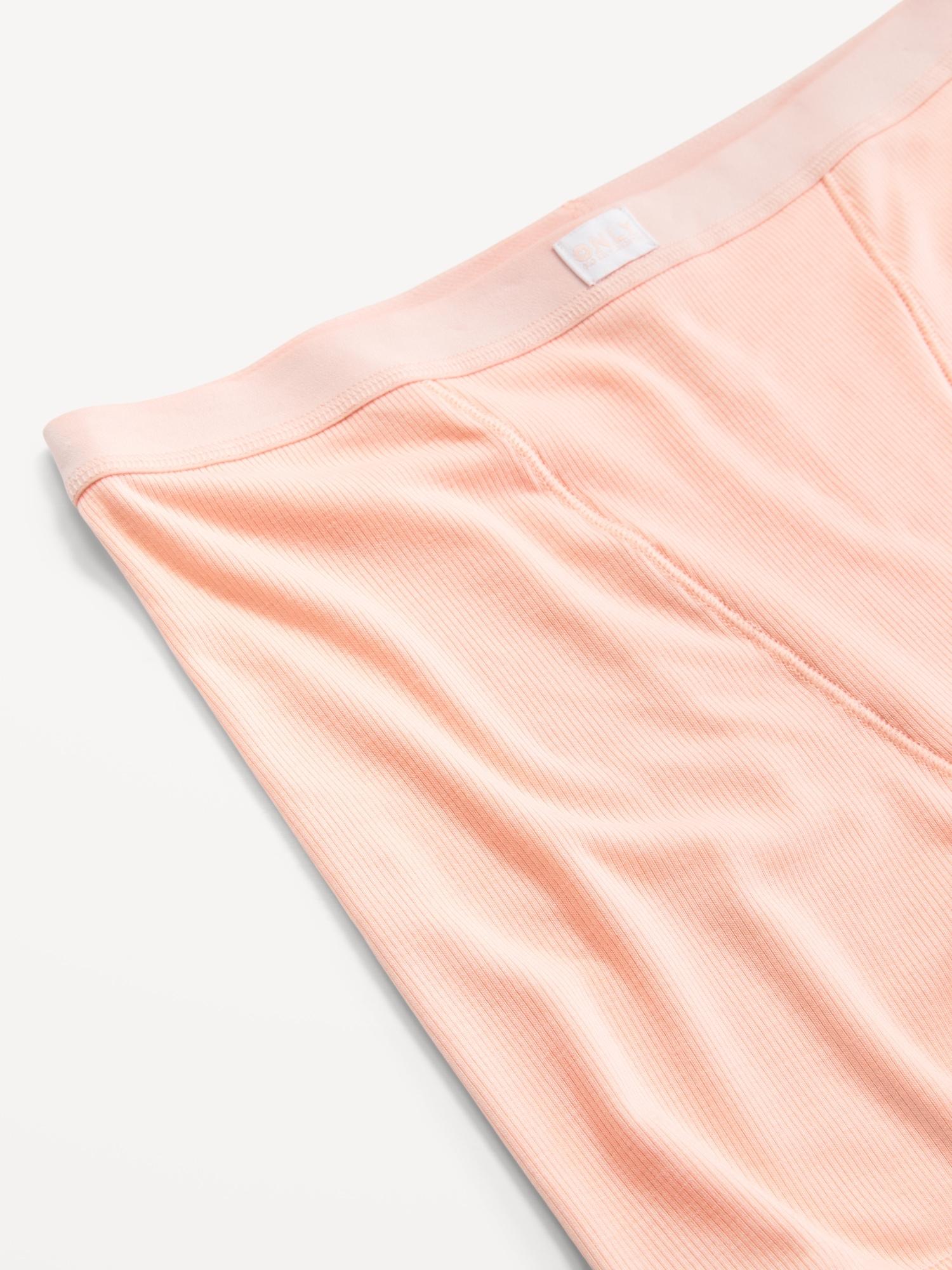 High-Waisted Ribbed Boyshort Briefs -- 3-inch inseam Product Image