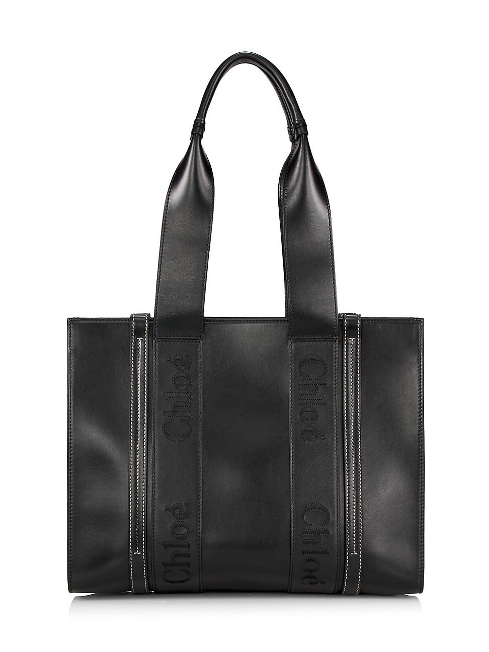 Woody Medium Tote Bag in Leather Product Image