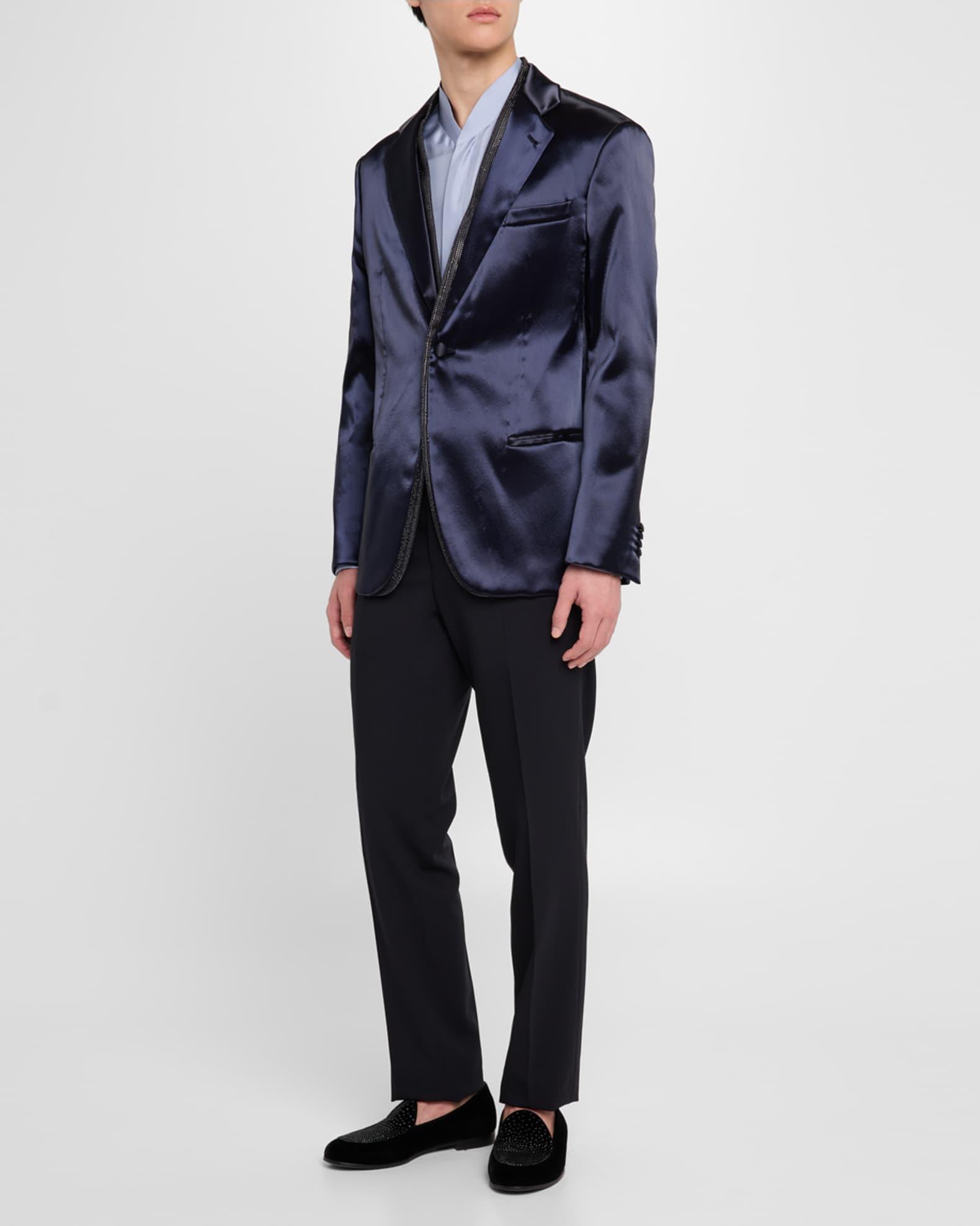 Men's Velvet and Crystal Loafers Product Image