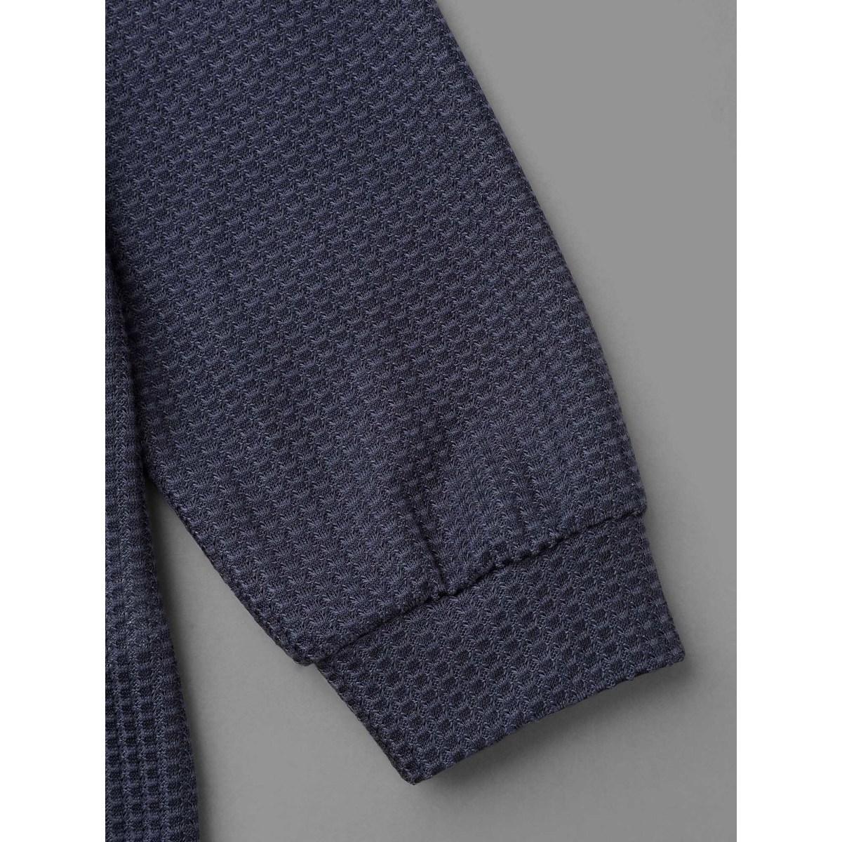 Plus Size Natural Flowers Patchwork Woven Ribbon T-shirt Indigo Women Casual Woven ribbon&lace trim Round Neck Everyday T-shirts BloomChic 10/M Product Image