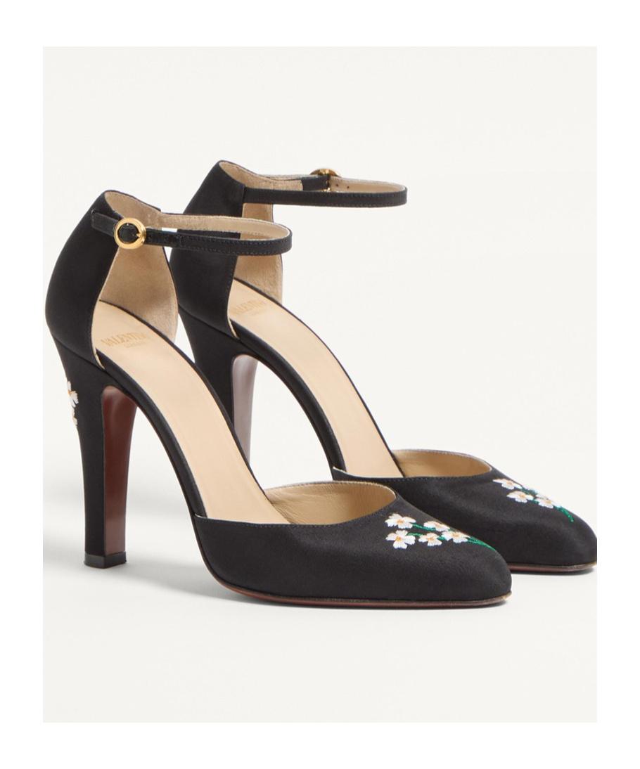 VALENTINO GARAVANI Black Fabric Hi Dolly Pumps Product Image