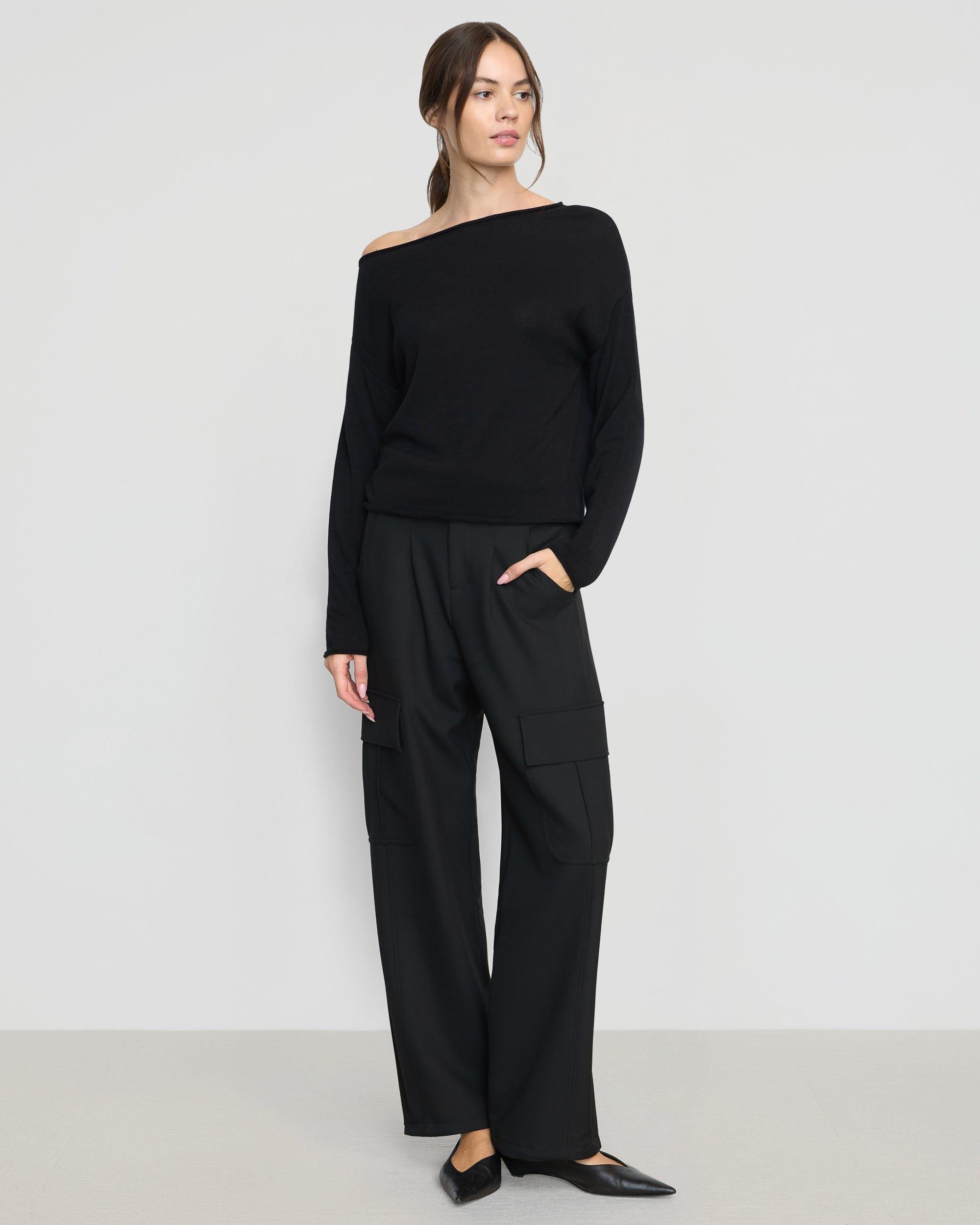 Hachi Tencel-Wool Off-Shoulder Sweater Product Image