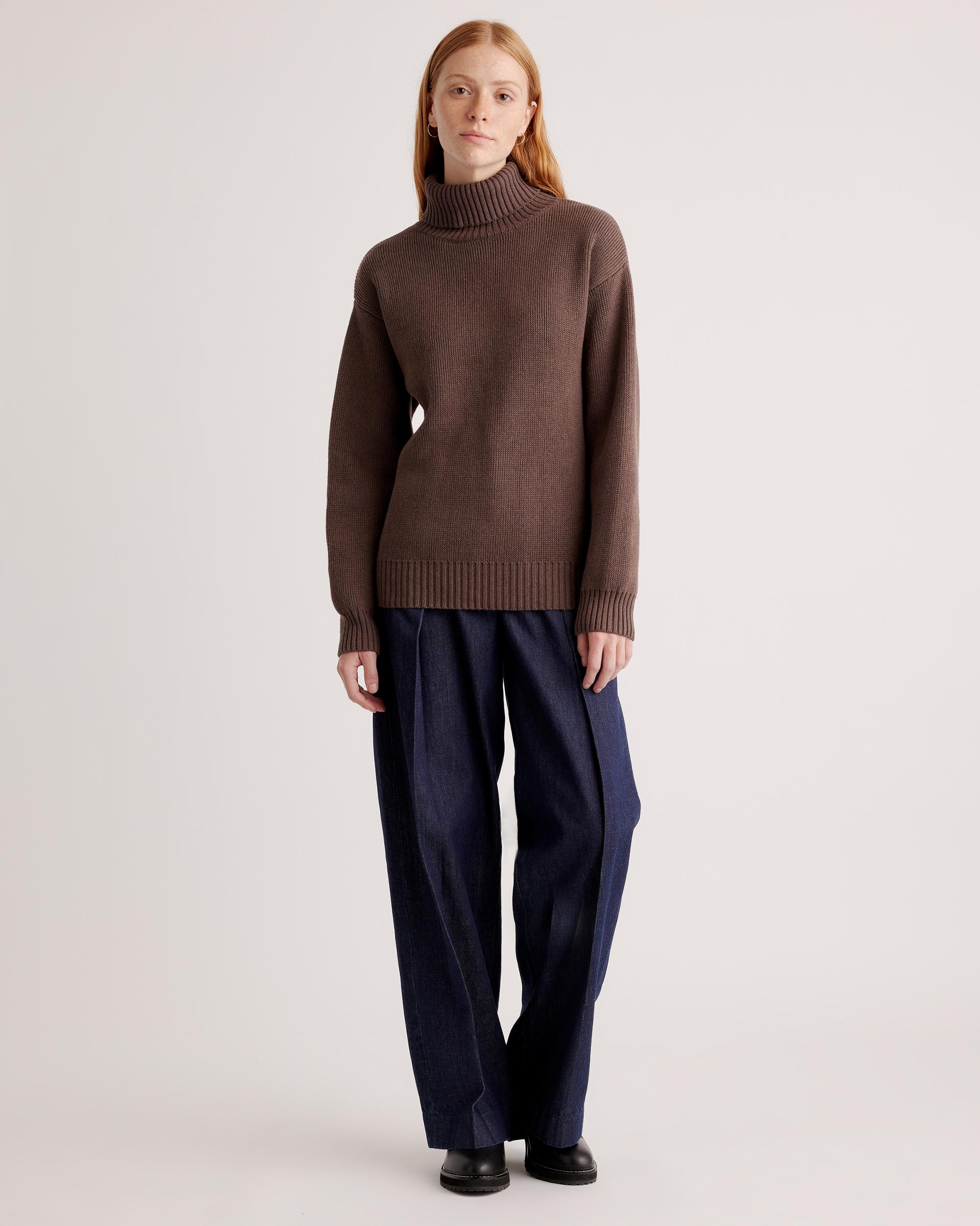 Quince | Women's Turtleneck Sweater Organic Cotton Product Image