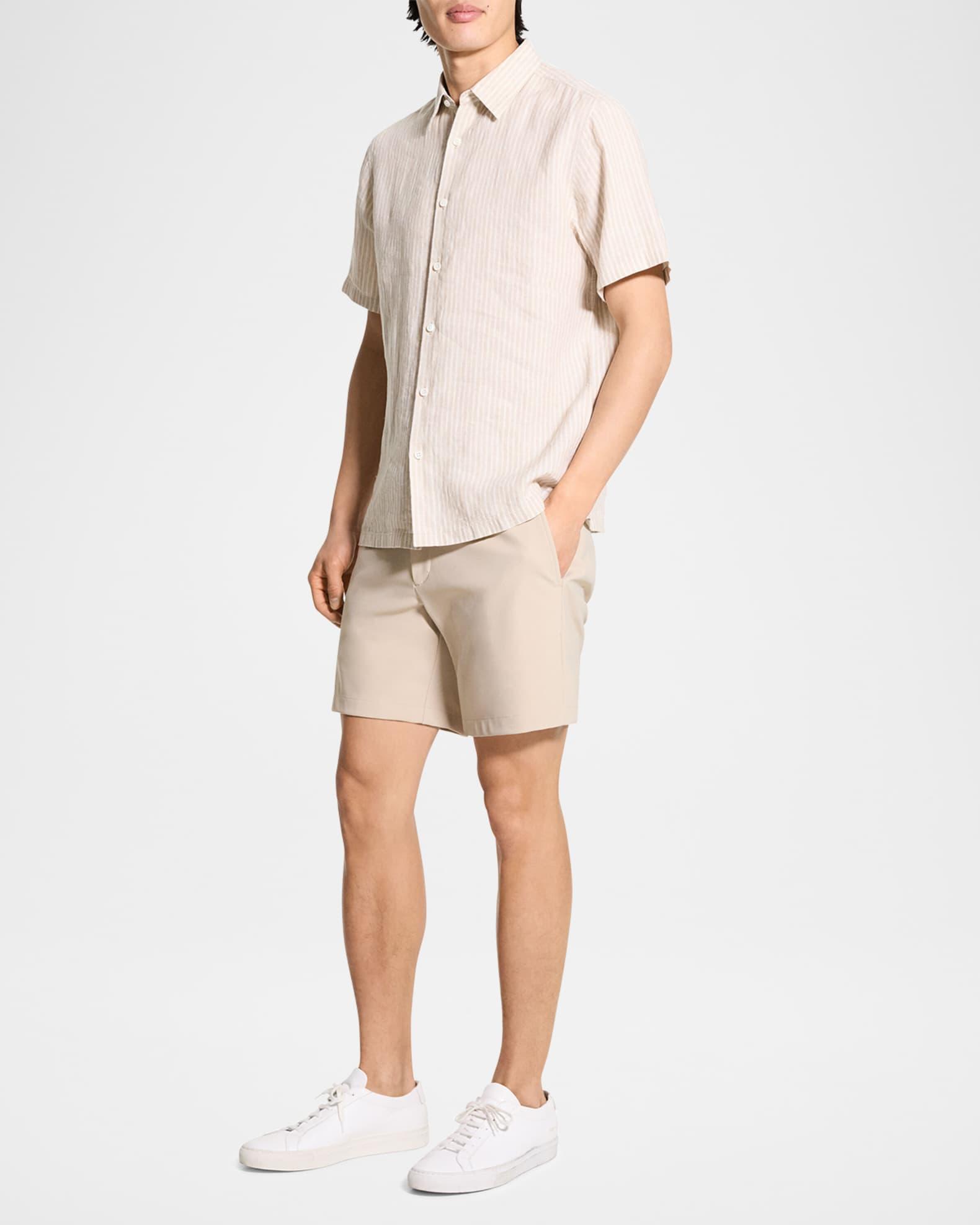 Men's Irving Linen Summer Stripe Short-Sleeve Shirt Product Image