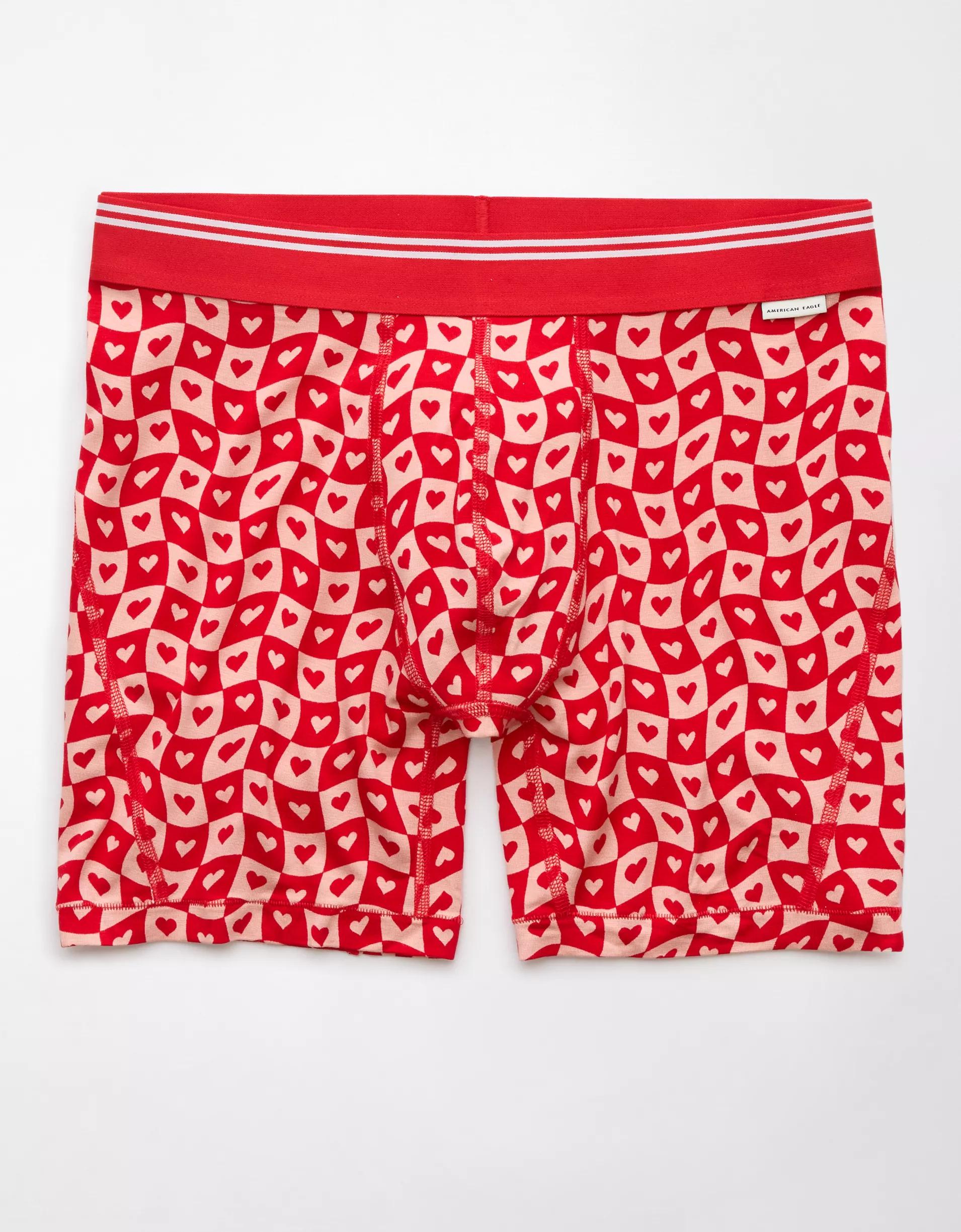 AEO Men's Valentine's Day Hearts 6" Ultra Soft Boxer Brief Product Image