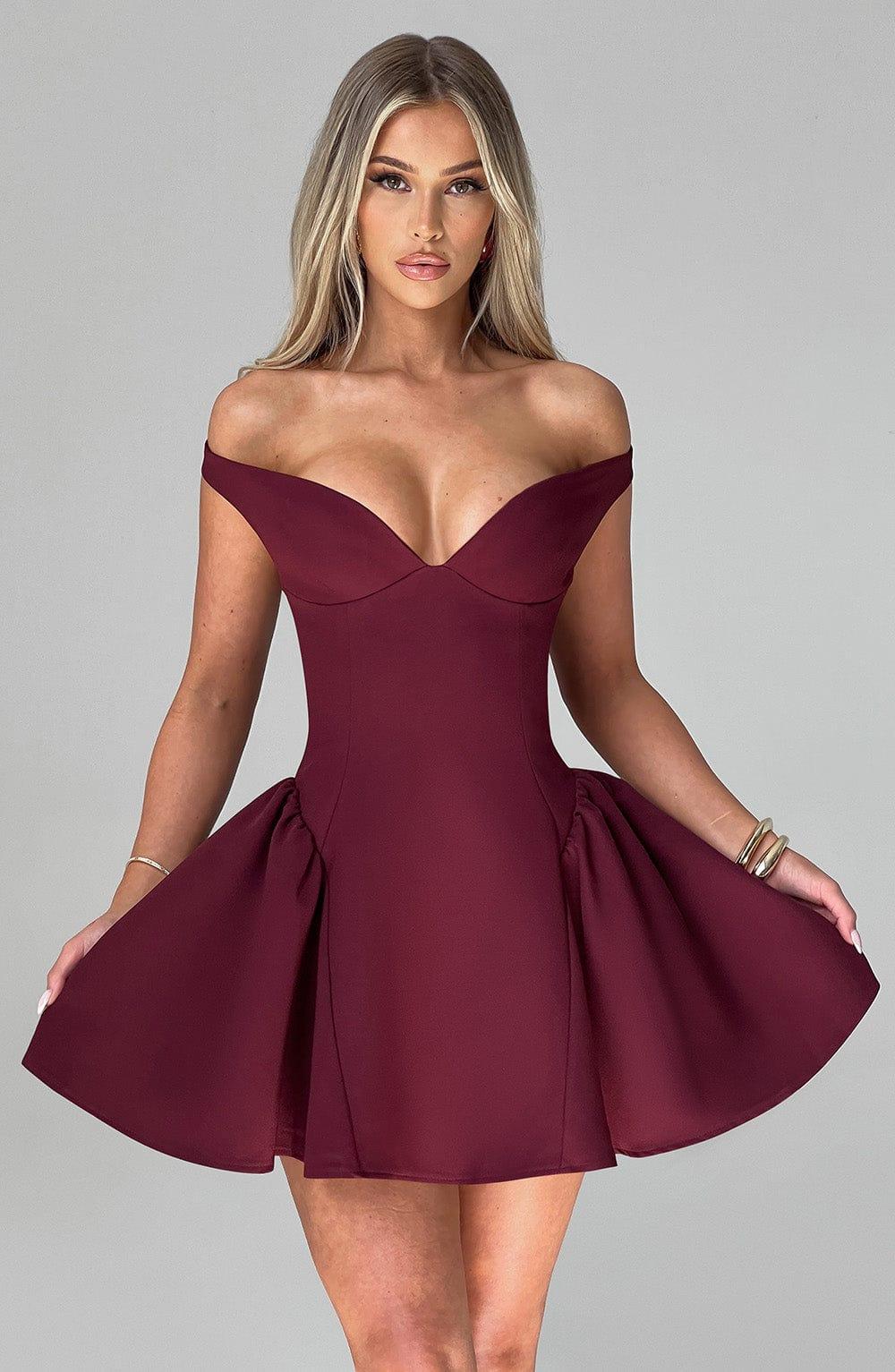 Marla Mini Dress - Cherry Lacquer Product Image