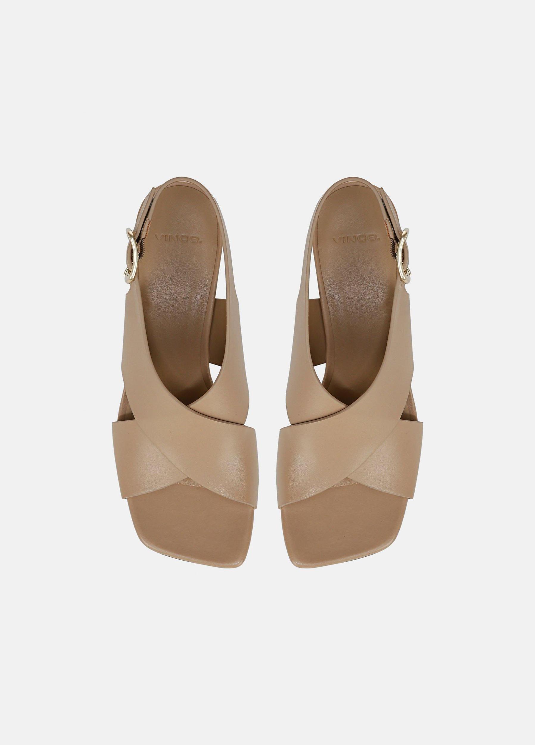 Omega Leather Heeled Sandal Product Image