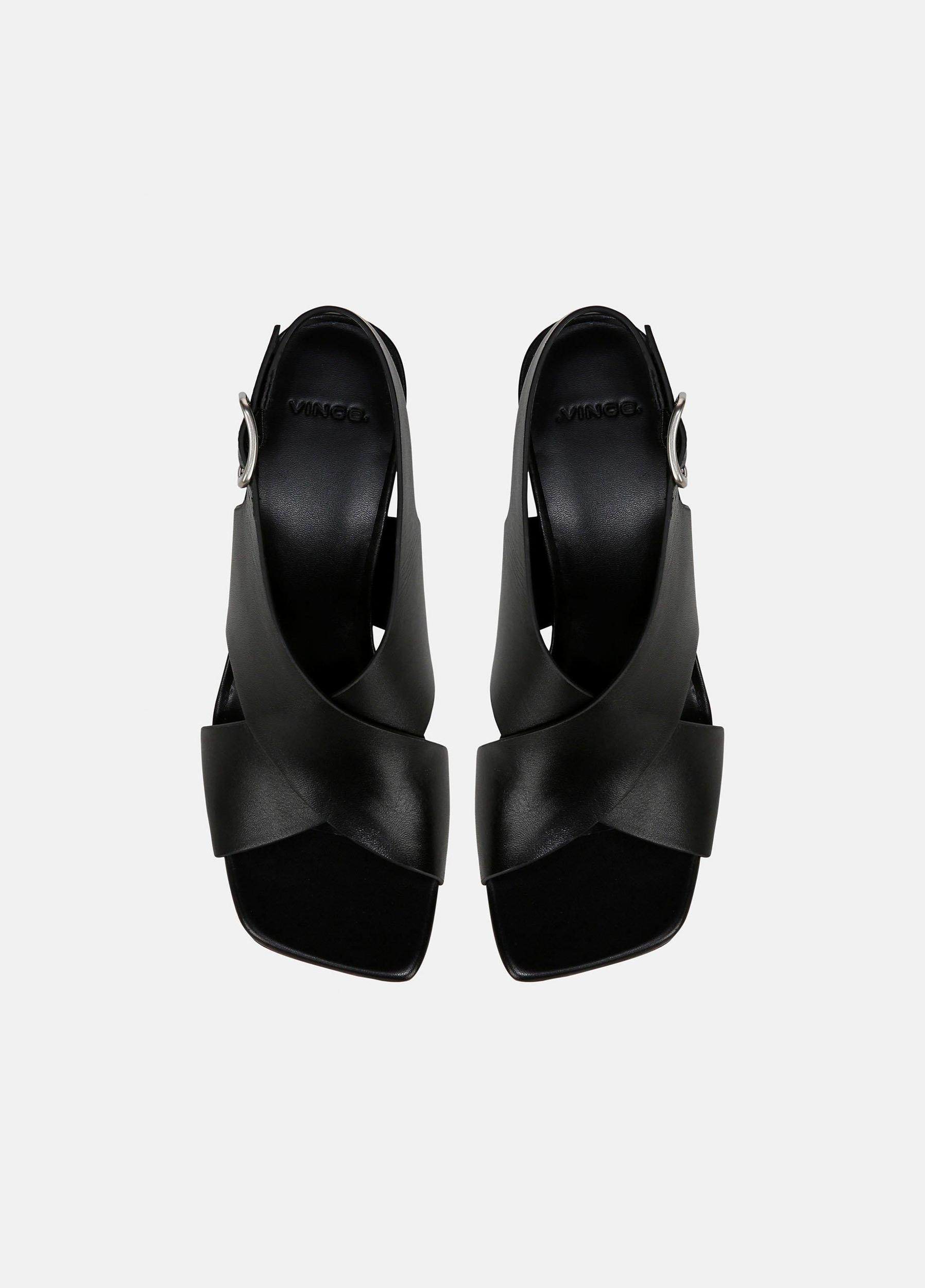 Omega Leather Heeled Sandal Product Image