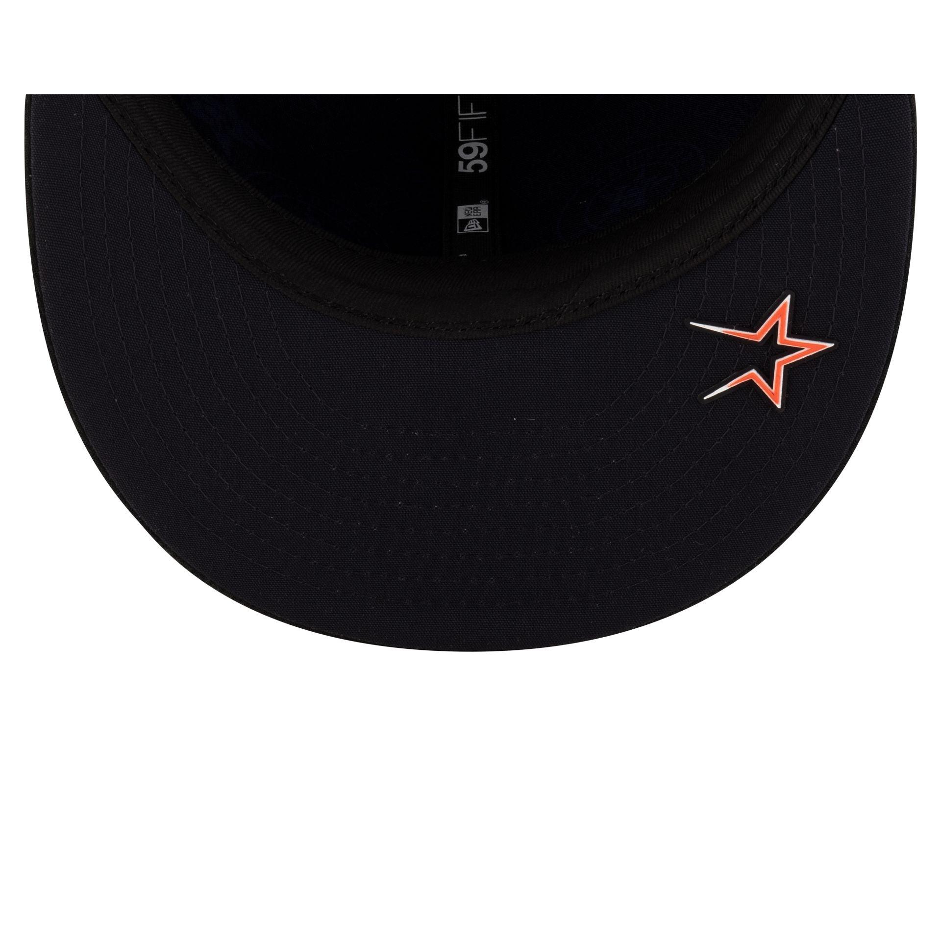 Houston Astros 2025 Clubhouse Black 59FIFTY Fitted Hat Male Product Image
