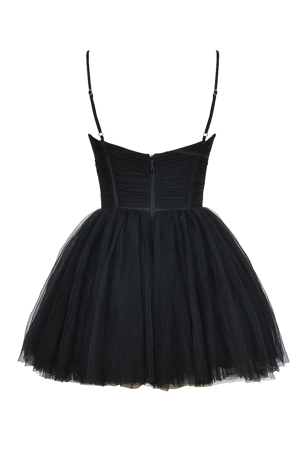 Princess  black tulle mini dress - sale Product Image