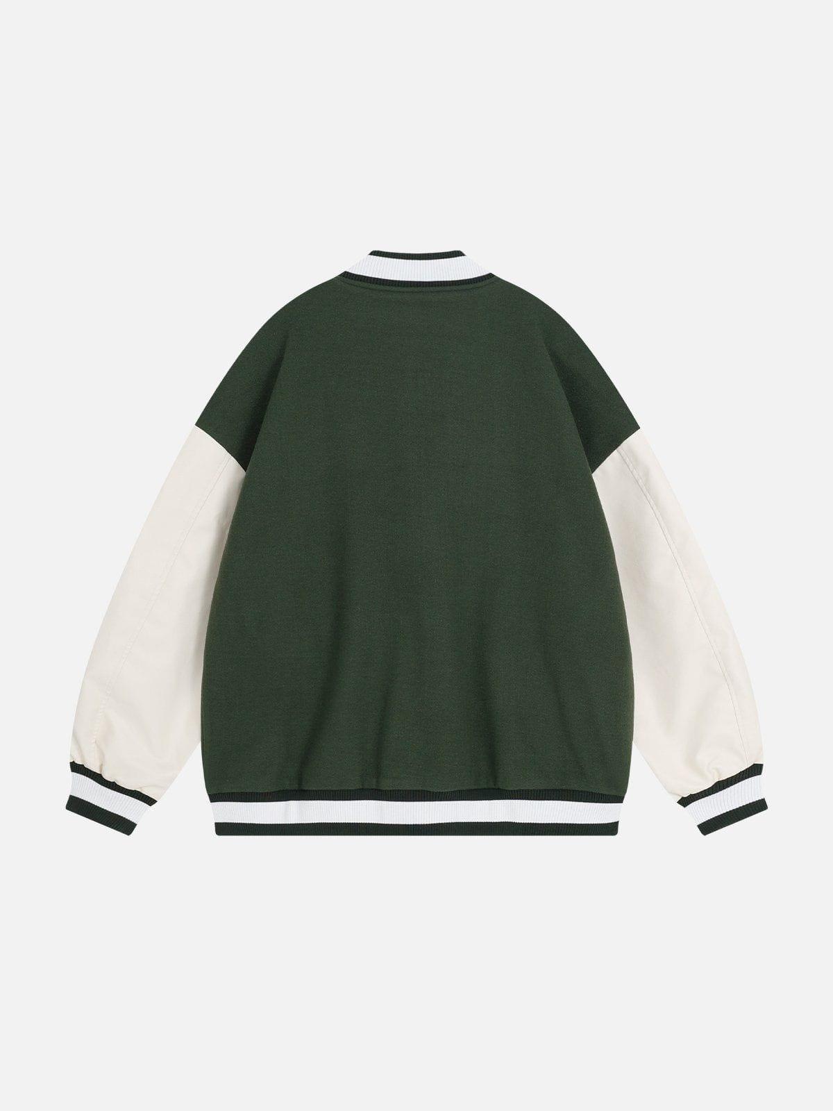 Aelfric Eden Towel Embroidery Badge Varsity Jacket Product Image