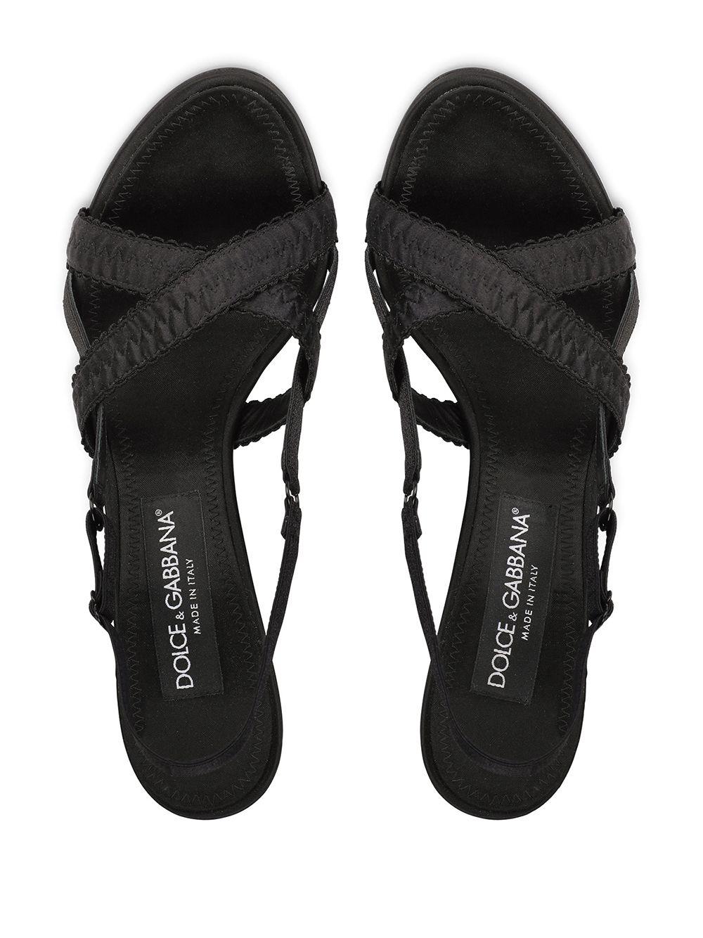 105mm crossover-strap satin sandals Product Image