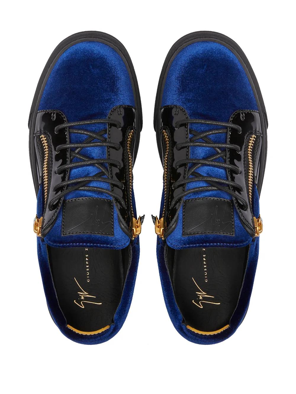 Frankie velvet-panel sneakers Product Image