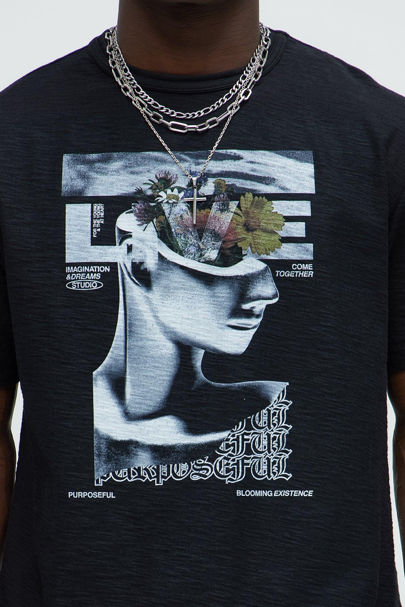 Purposeful Textured Short Sleeve Tee - Black Product Image