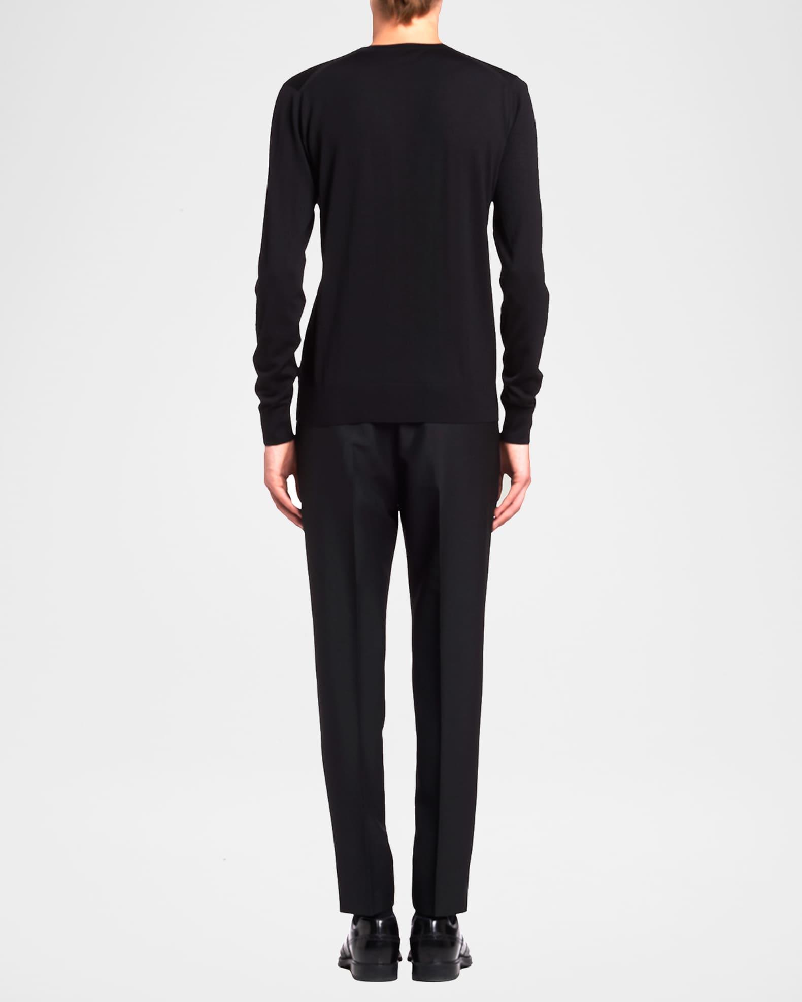 Men's Worsted Wool Crewneck Sweater Product Image