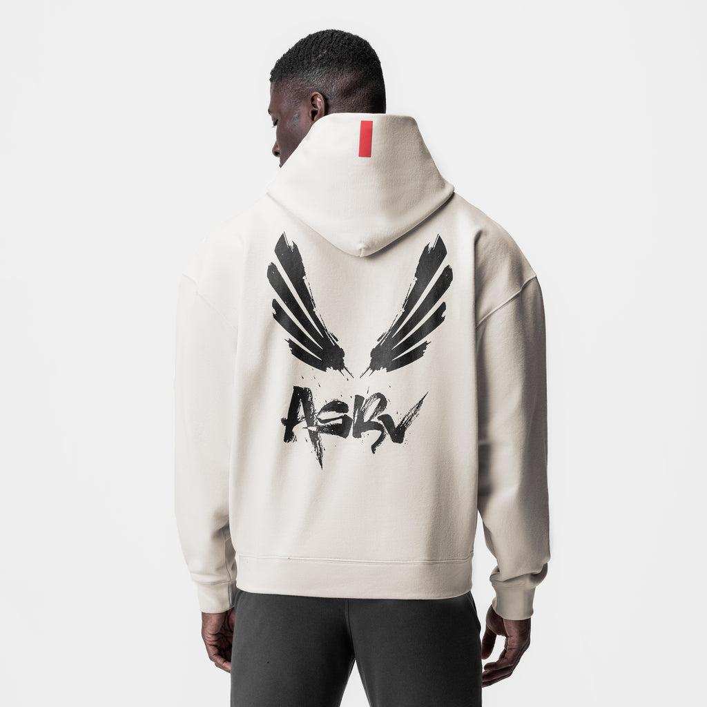 0874. Tech-Terry™ Zip Pocket Hoodie - Stone "Brush Wings/ASRV" Product Image