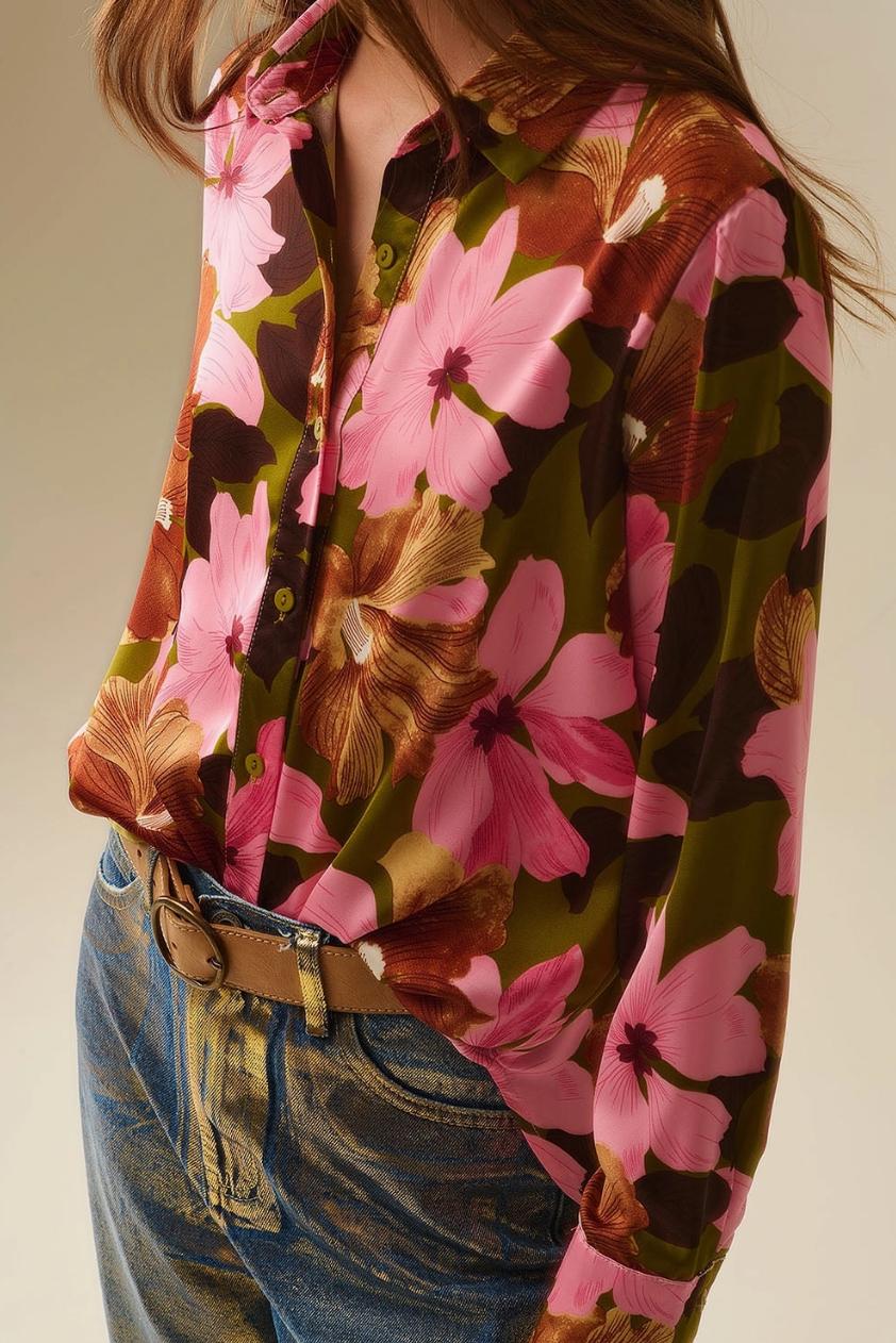 Tropical Print Relaxed Buttondown Product Image