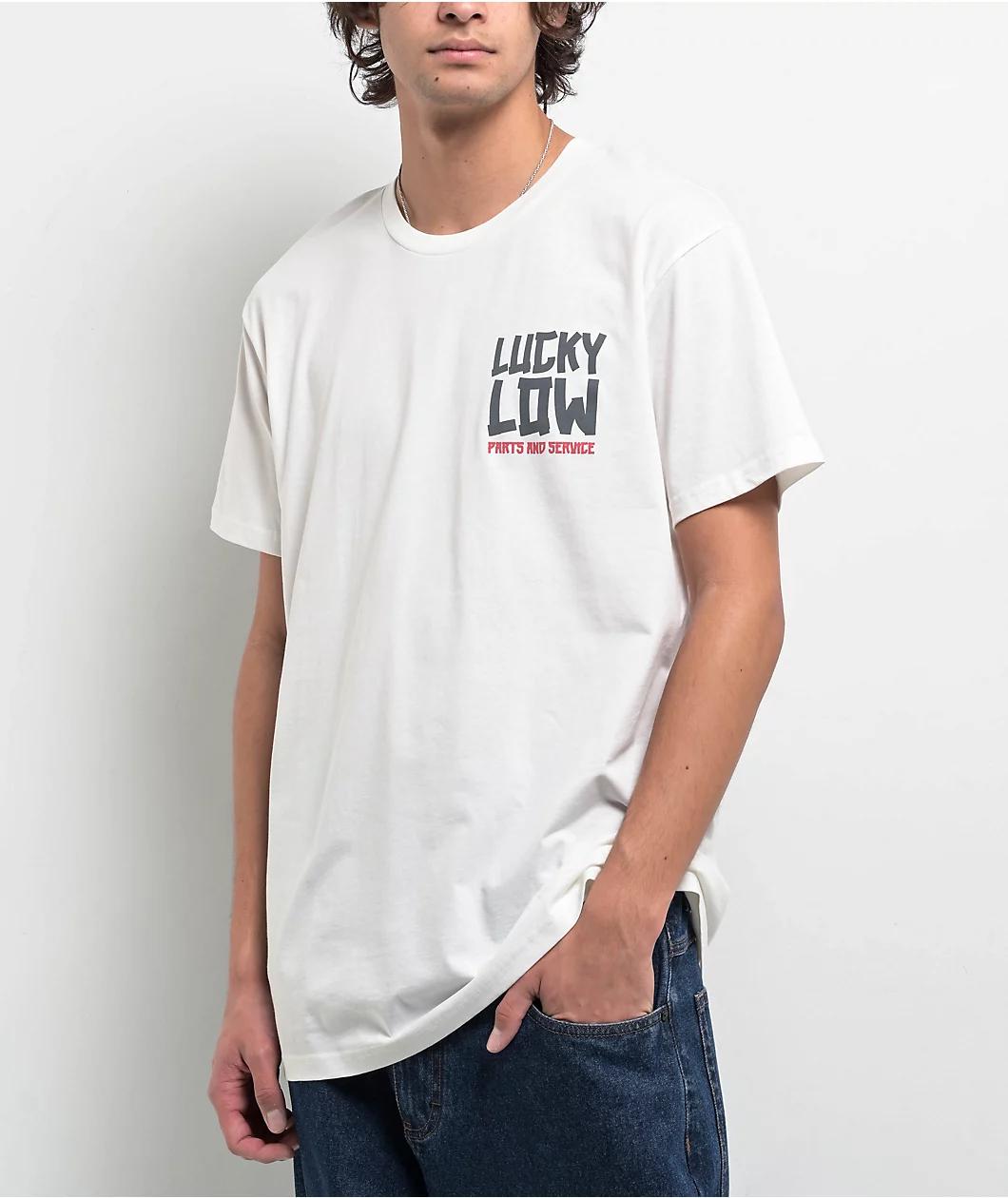 Lowered Lifestyle Lucky Low Parts & Services Natural T-Shirt Product Image