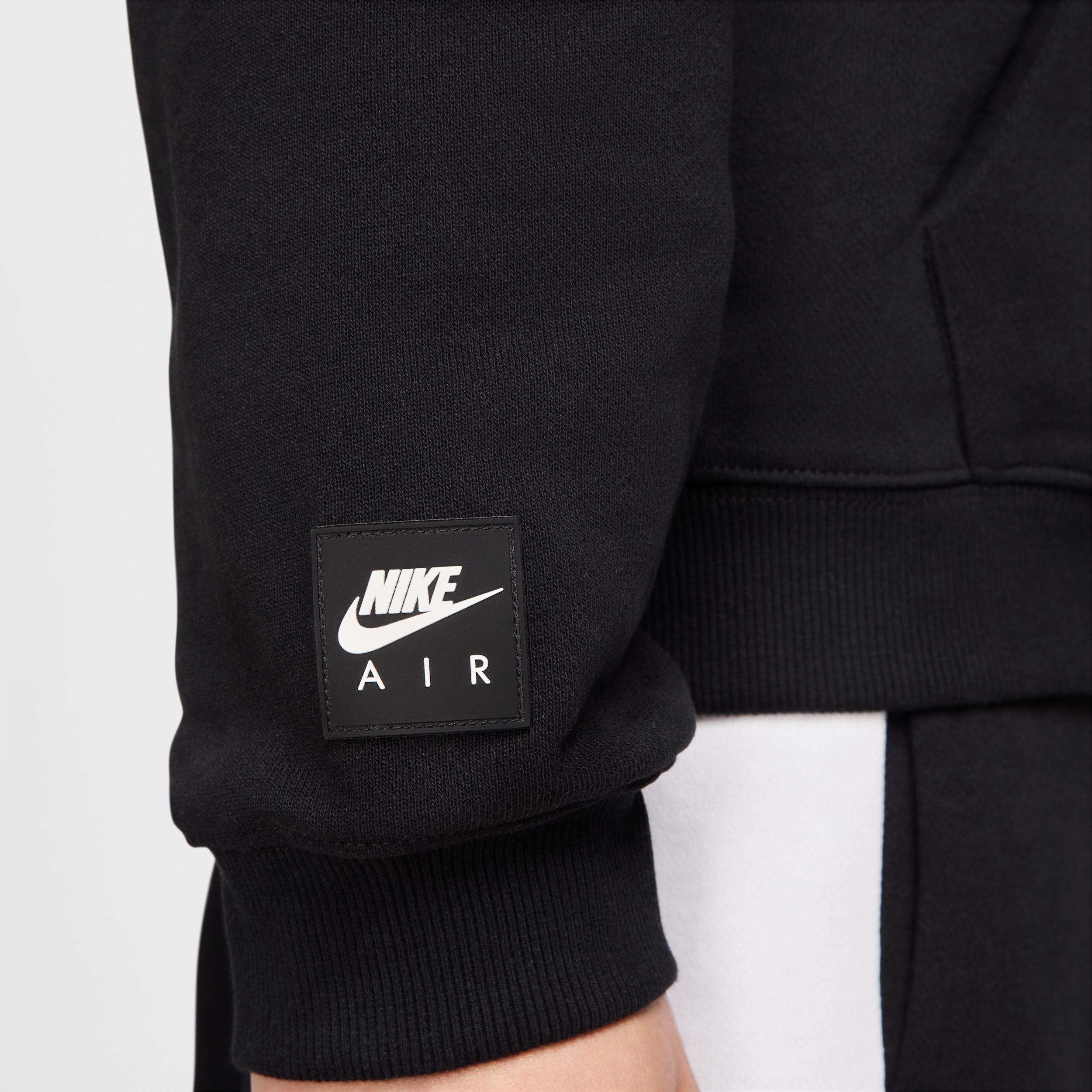 Nike Mens Nike Air Fleece Pullover Hoodie BFT - Mens Black/White/White Product Image