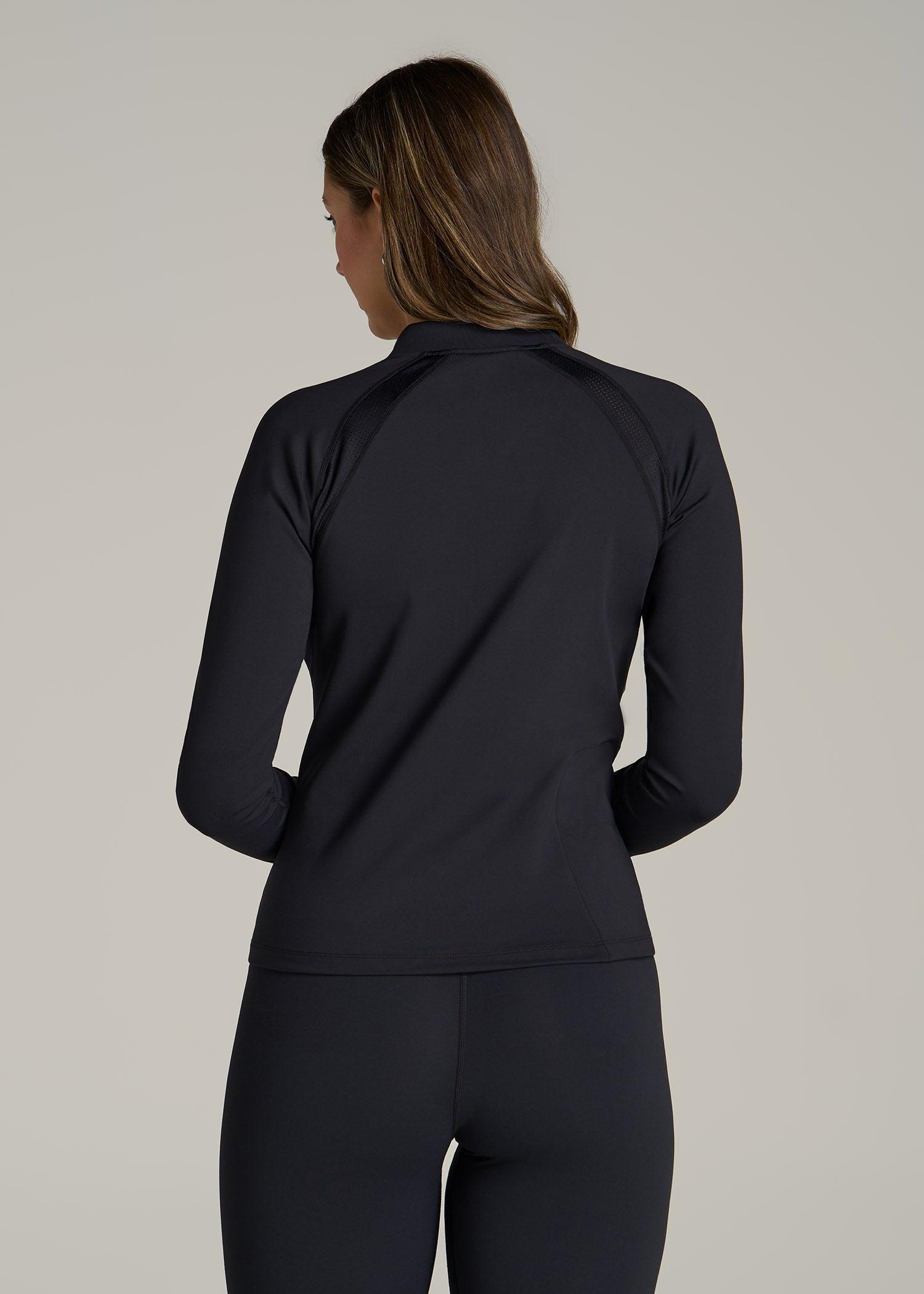 Balance Zip-Up Jacket with Stand-Up Collar for Tall Women in Black Female Product Image