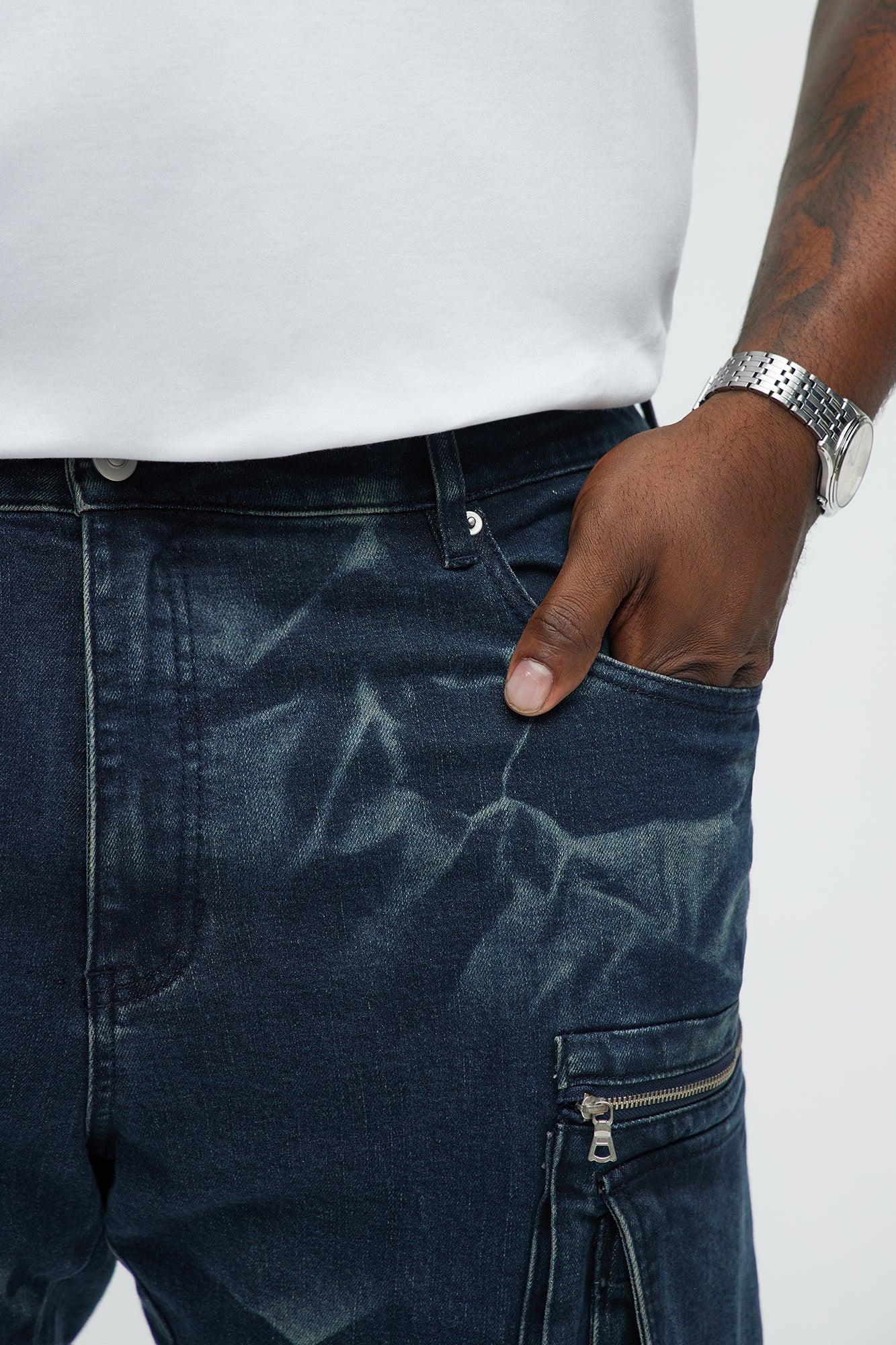 Like Smoke Stacked Skinny Jeans - Dark Wash Product Image
