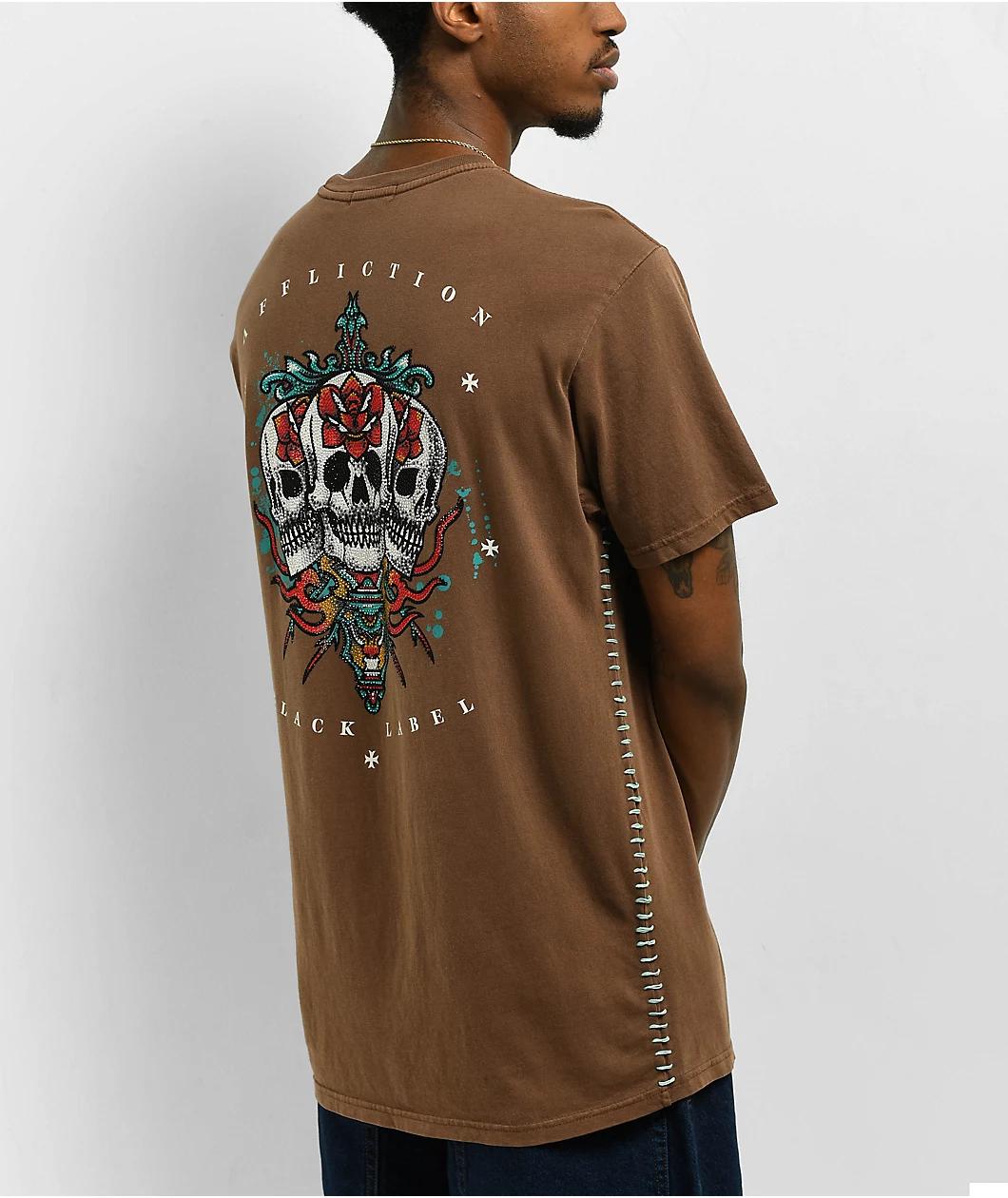 Affliction Alley Wreck Brown T-Shirt Product Image
