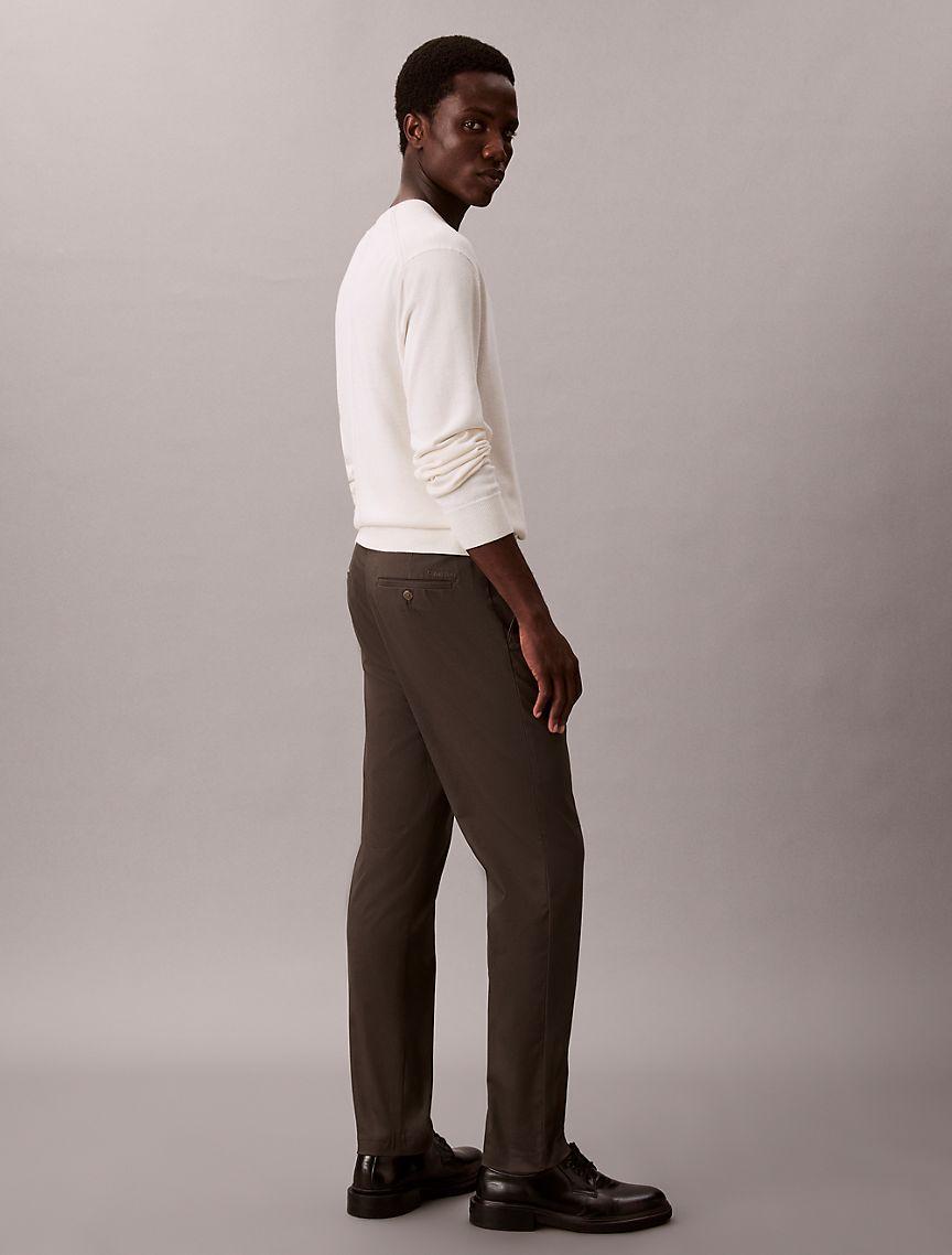 Cotton Sateen Slim Tapered Chino Pants Product Image