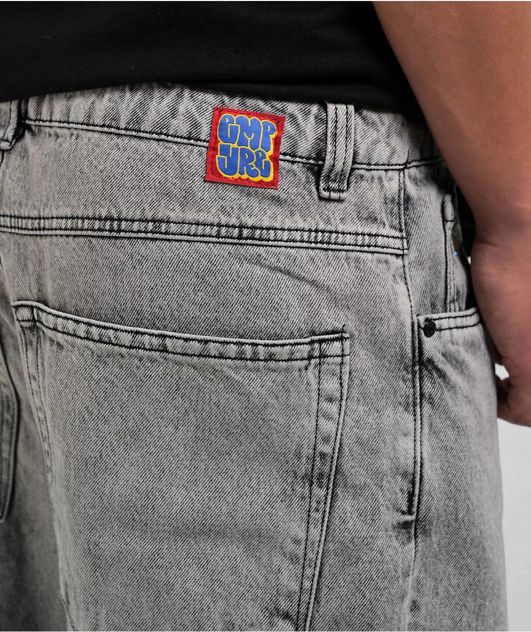 Empyre Grey Wash Ultra Loose Skate Jeans Product Image