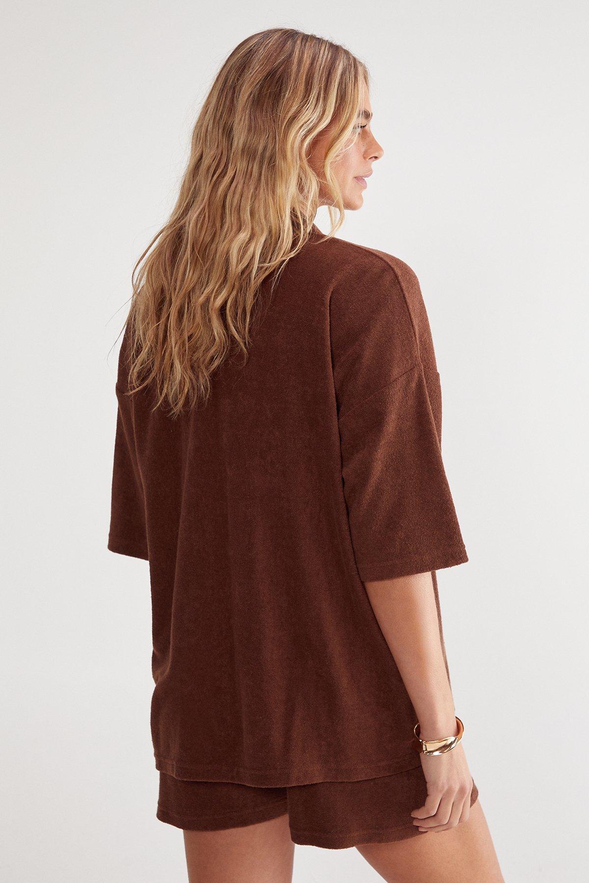 Towelling Shirt and Shorts 4 Piece Cover Up Set Product Image