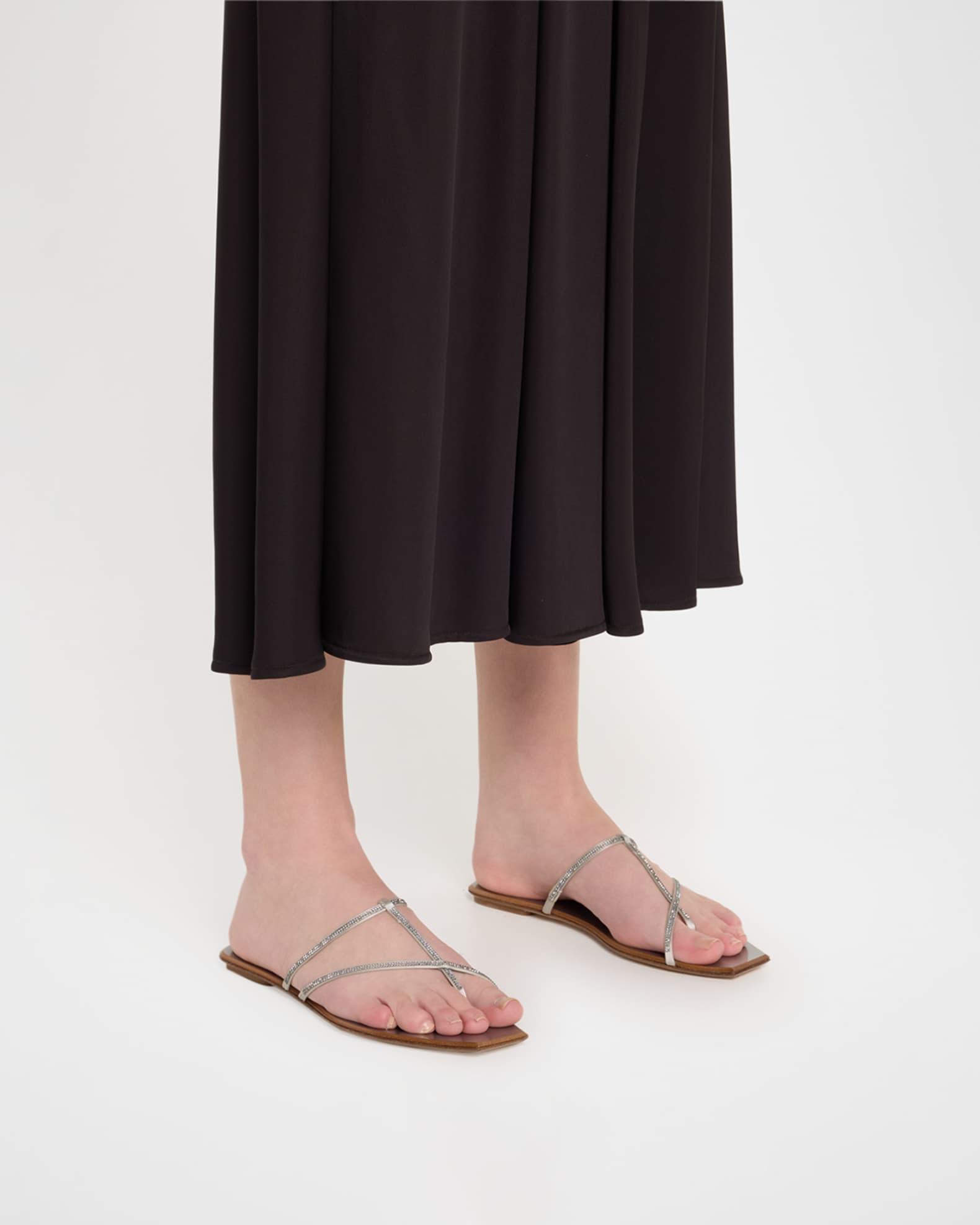 Embellished T-Strap Slide Sandals Product Image