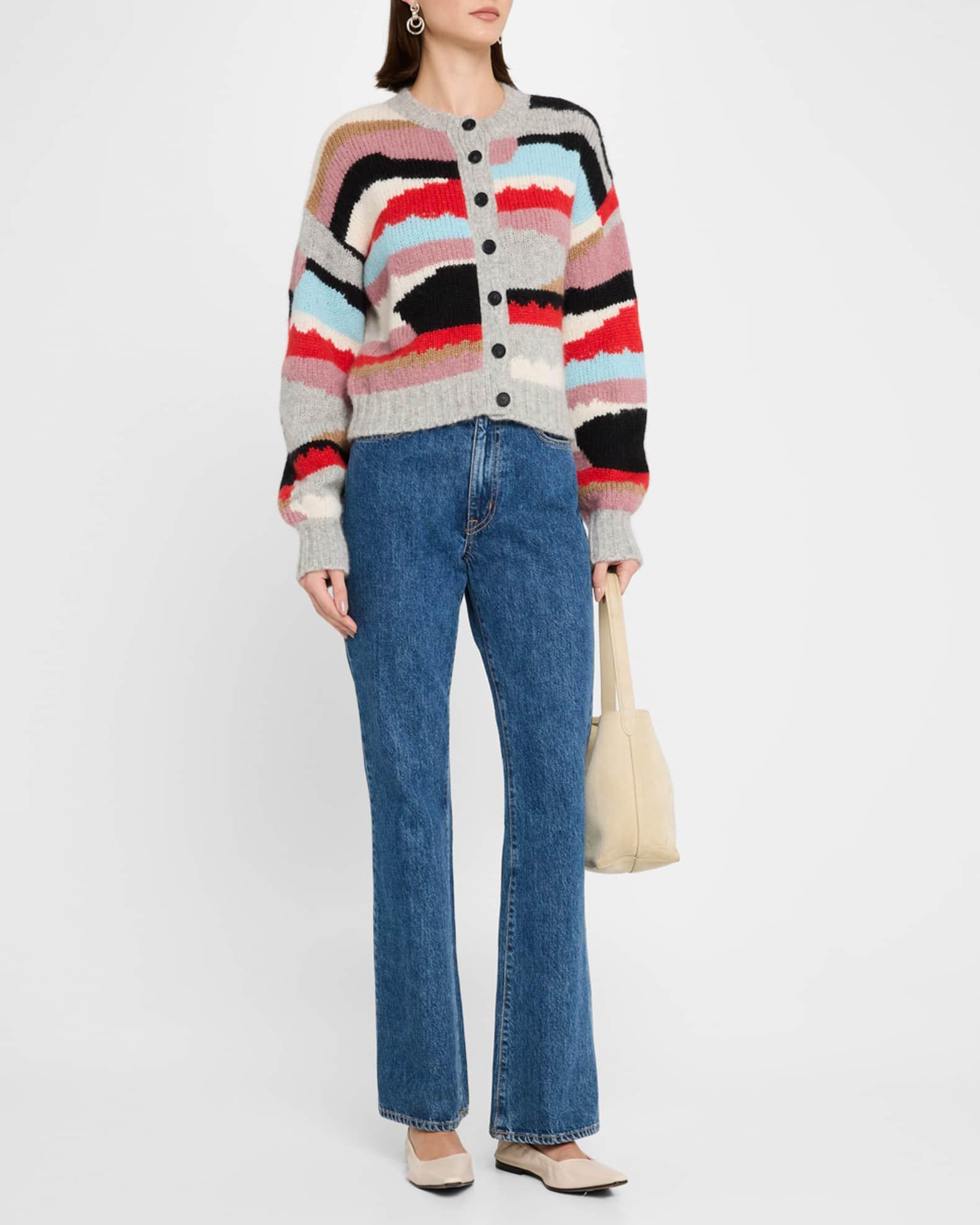 Zaria Button-Down Intarsia Cardigan Product Image