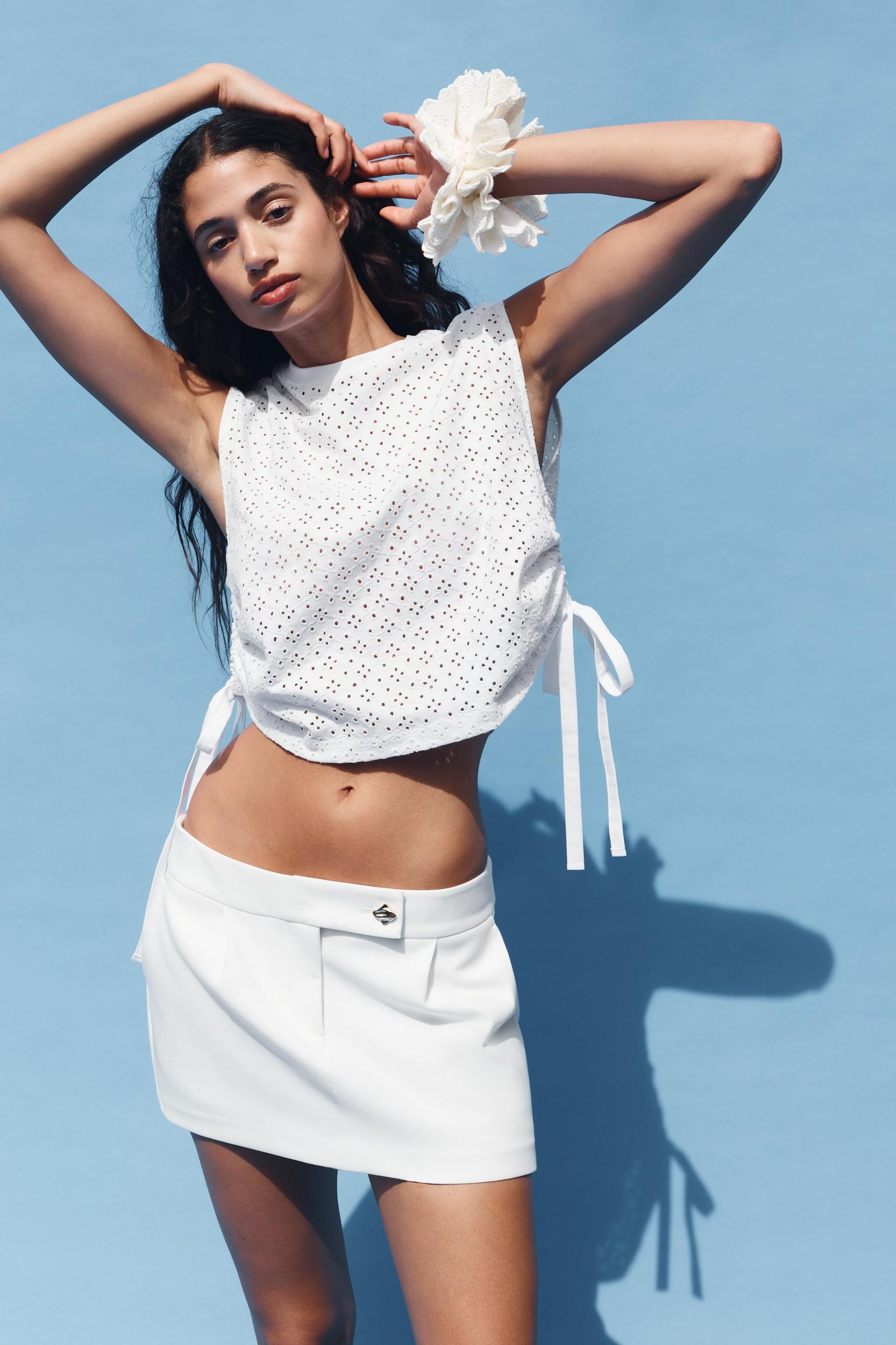 OPENWORK EMBROIDERED TOP Product Image