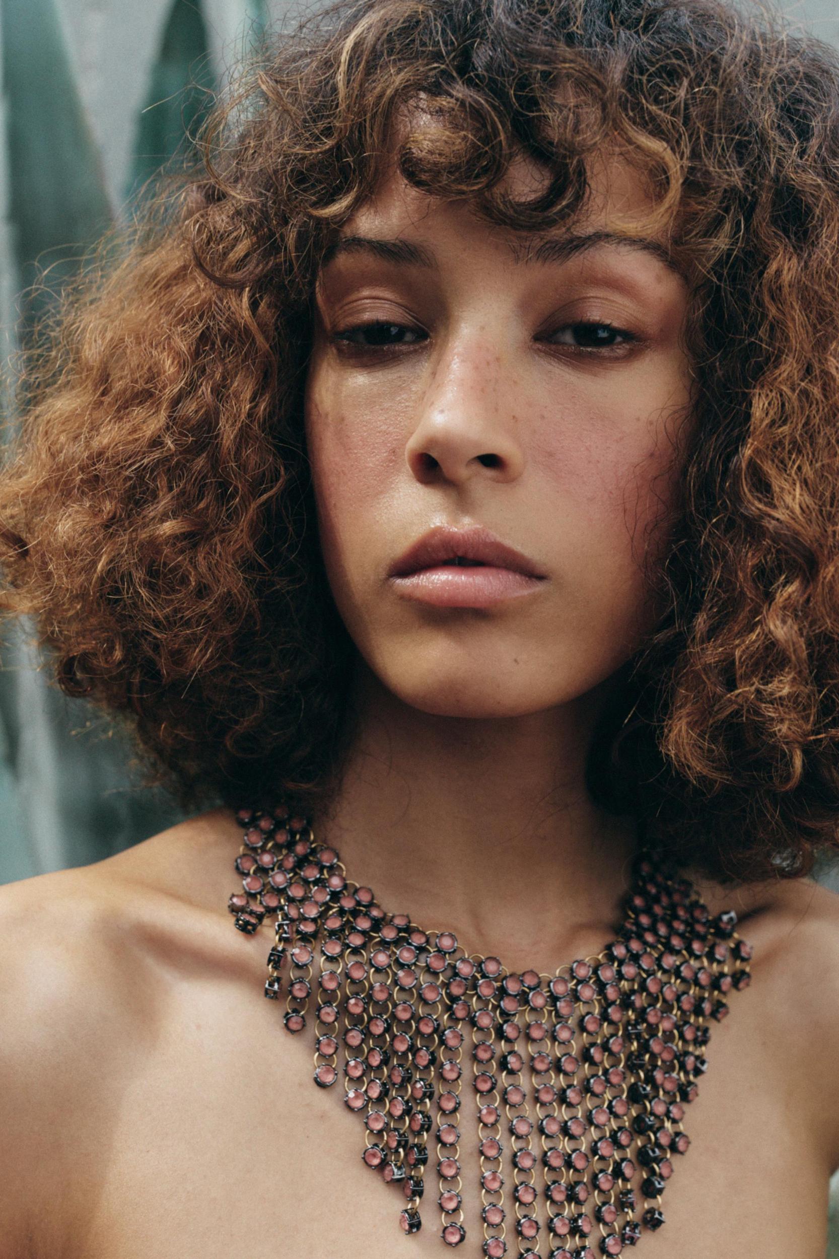 JEWELED WATERFALL NECKLACE Product Image