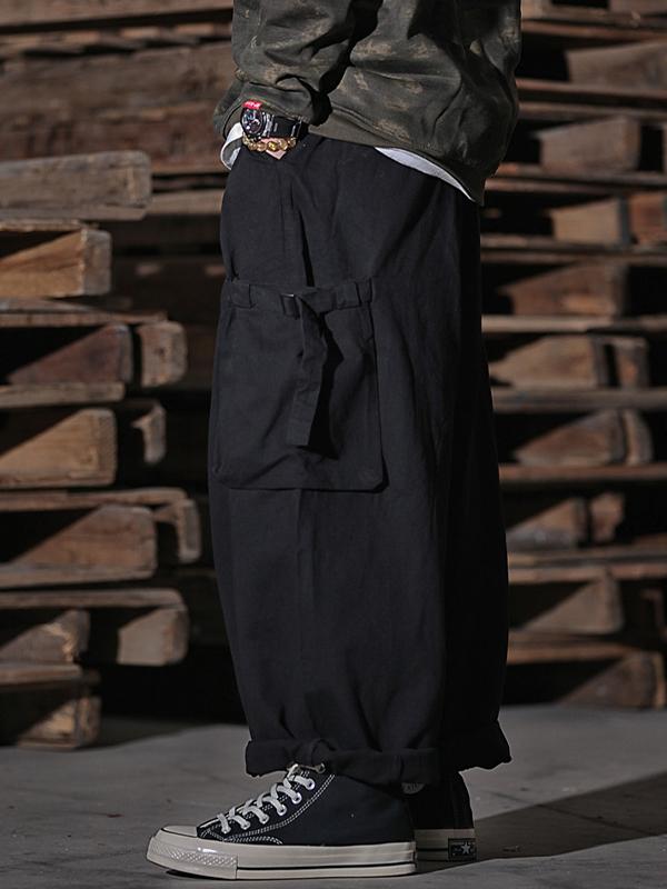 Men'S Loose Large Pocket Wide Leg Cargo Pants Product Image