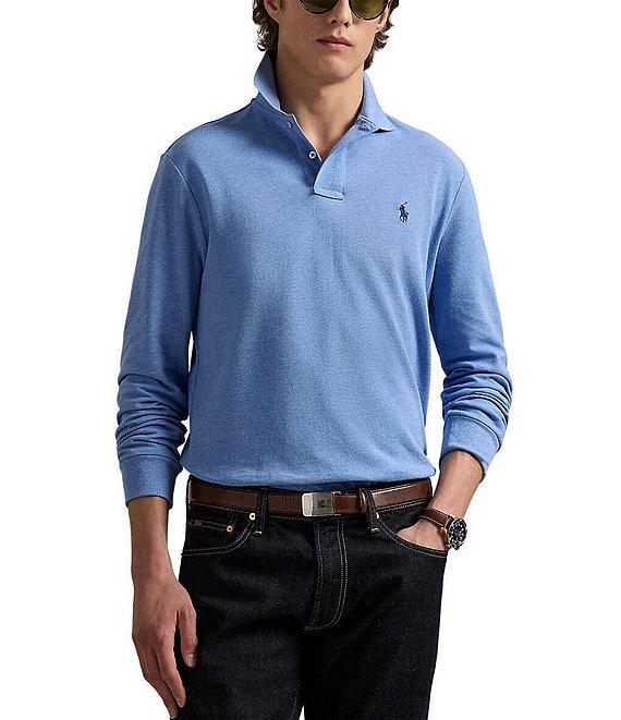 Polo Ralph Lauren Classic Fit Mesh Long Sleeve Polo Shirt Product Image