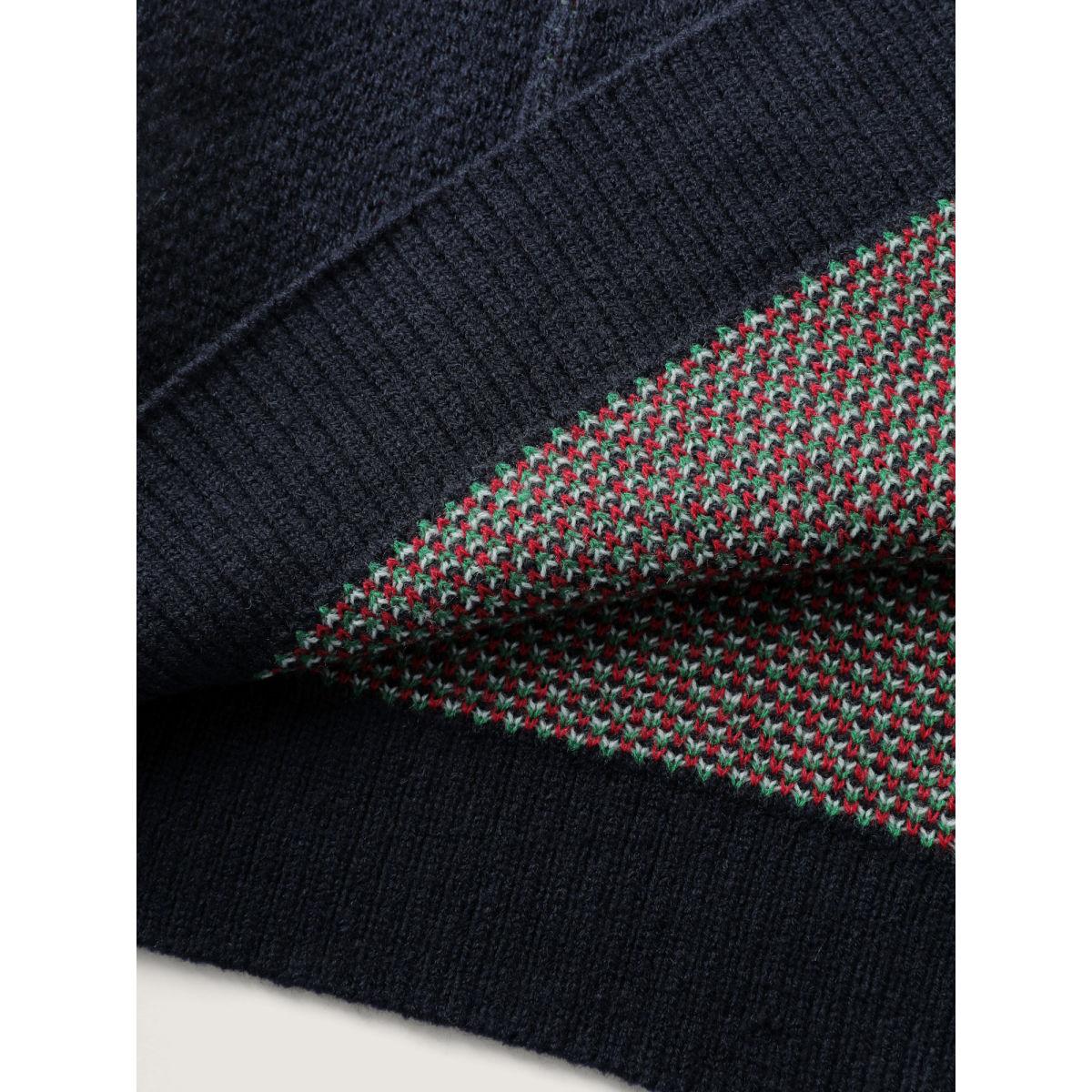 Plus Size Tomato Chili Print Button Knit Cardigan Midnight Women Playful Loose Long Sleeve Casual Cardigans BloomChic 10/M Product Image