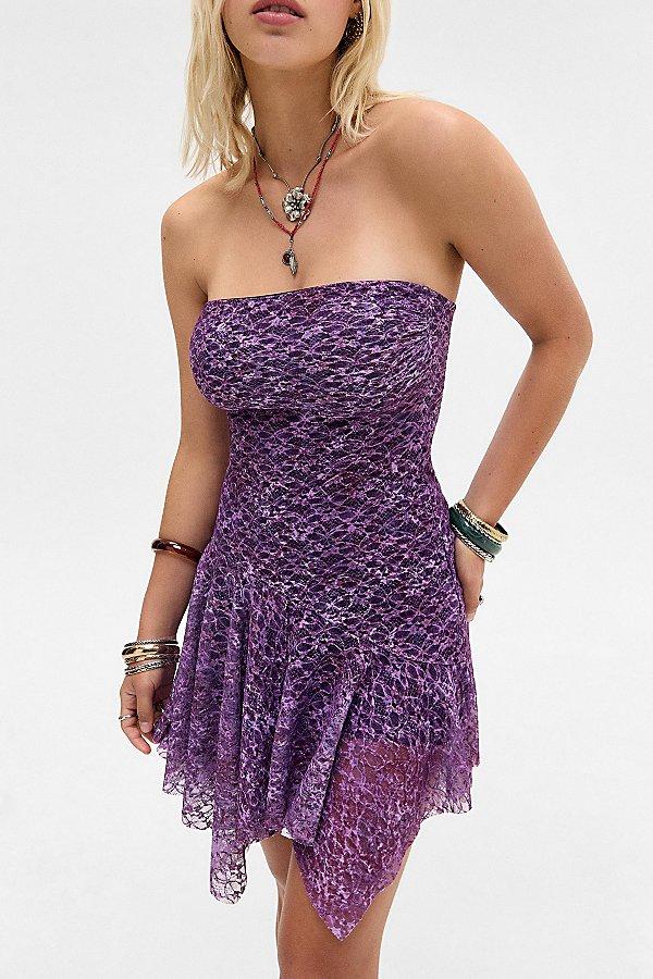 Silence + Noise Edith Bandeau Lace Mini Dress Womens at Urban Outfitters Product Image