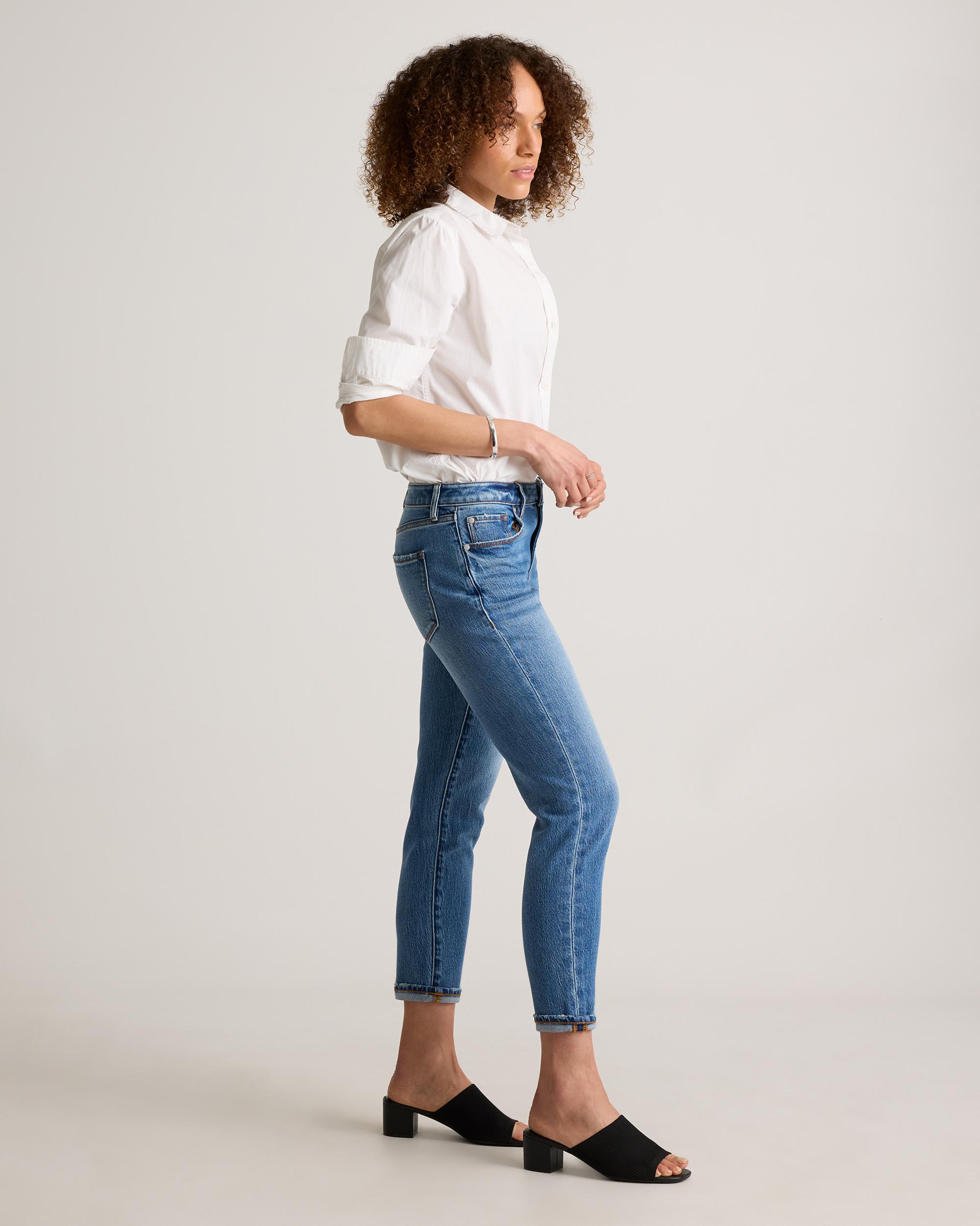 Quince | Women's Luna Stretch Slim Boyfriend Jeans Organic Cotton Product Image