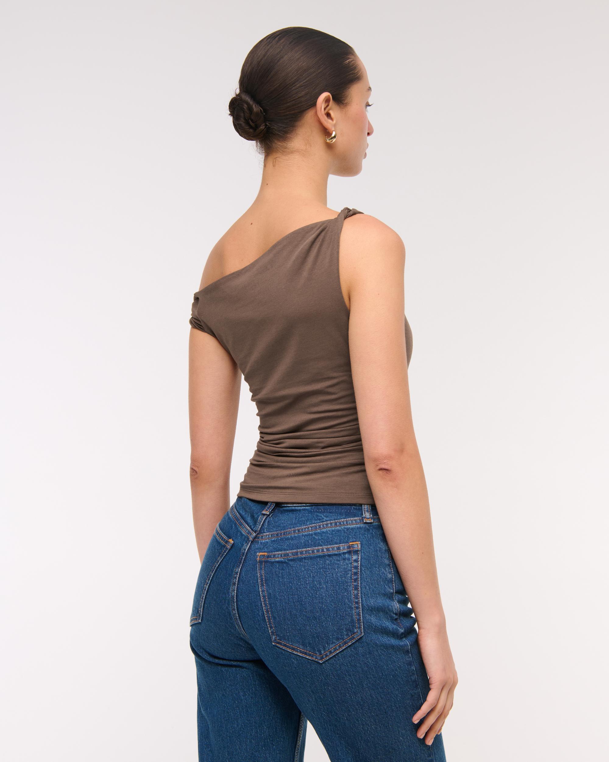 Asymmetrical Mesh Twist Top Product Image