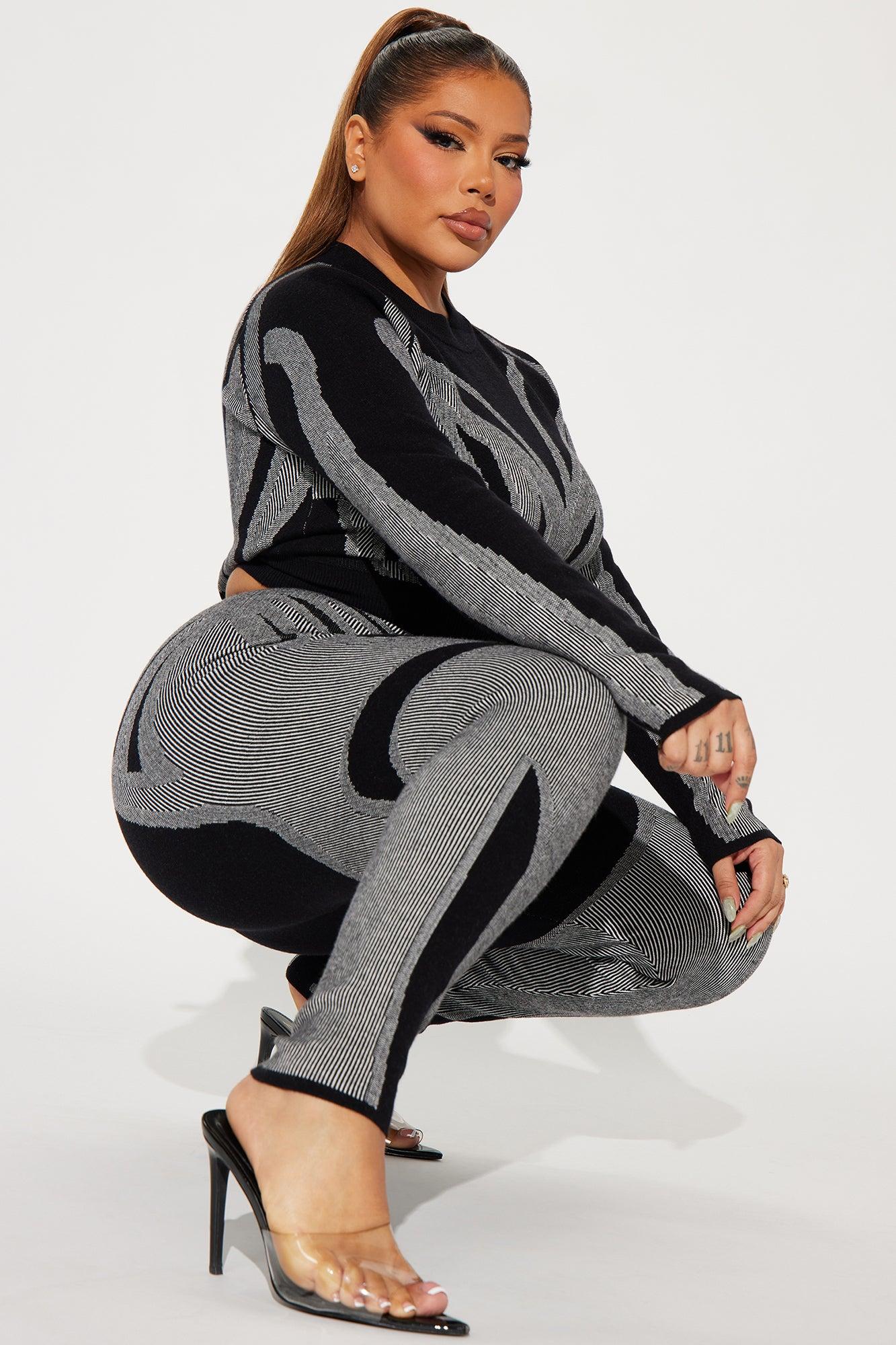 Ava Sweater Legging Set - Black/combo Product Image