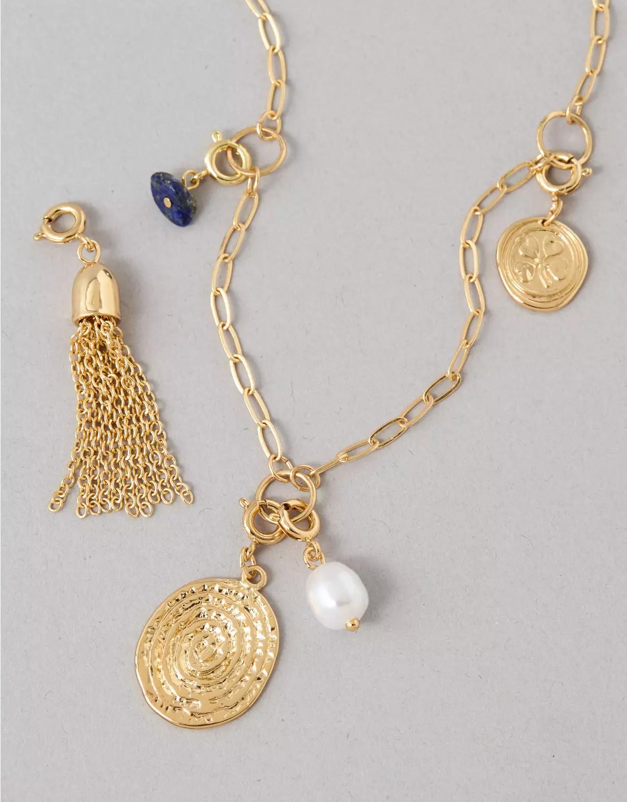 AEO Charm Kit Long Layered Necklace Product Image