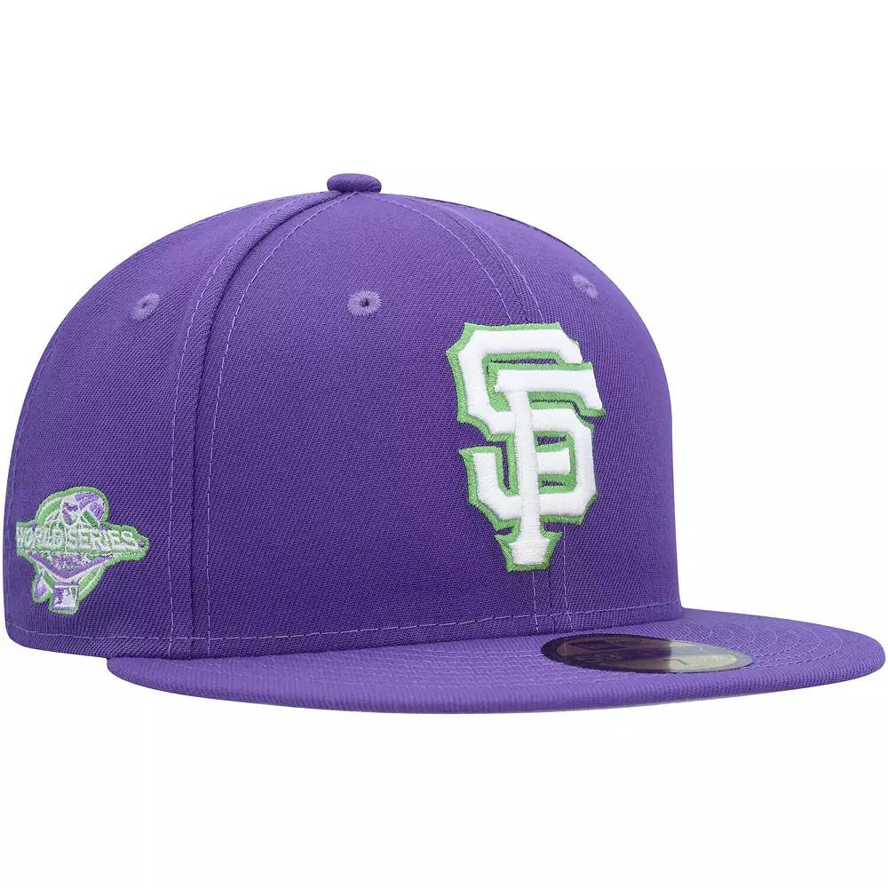 Men's New Era Purple San Francisco Giants Lime Side Patch 59FIFTY Fitted Hat,  Product Image