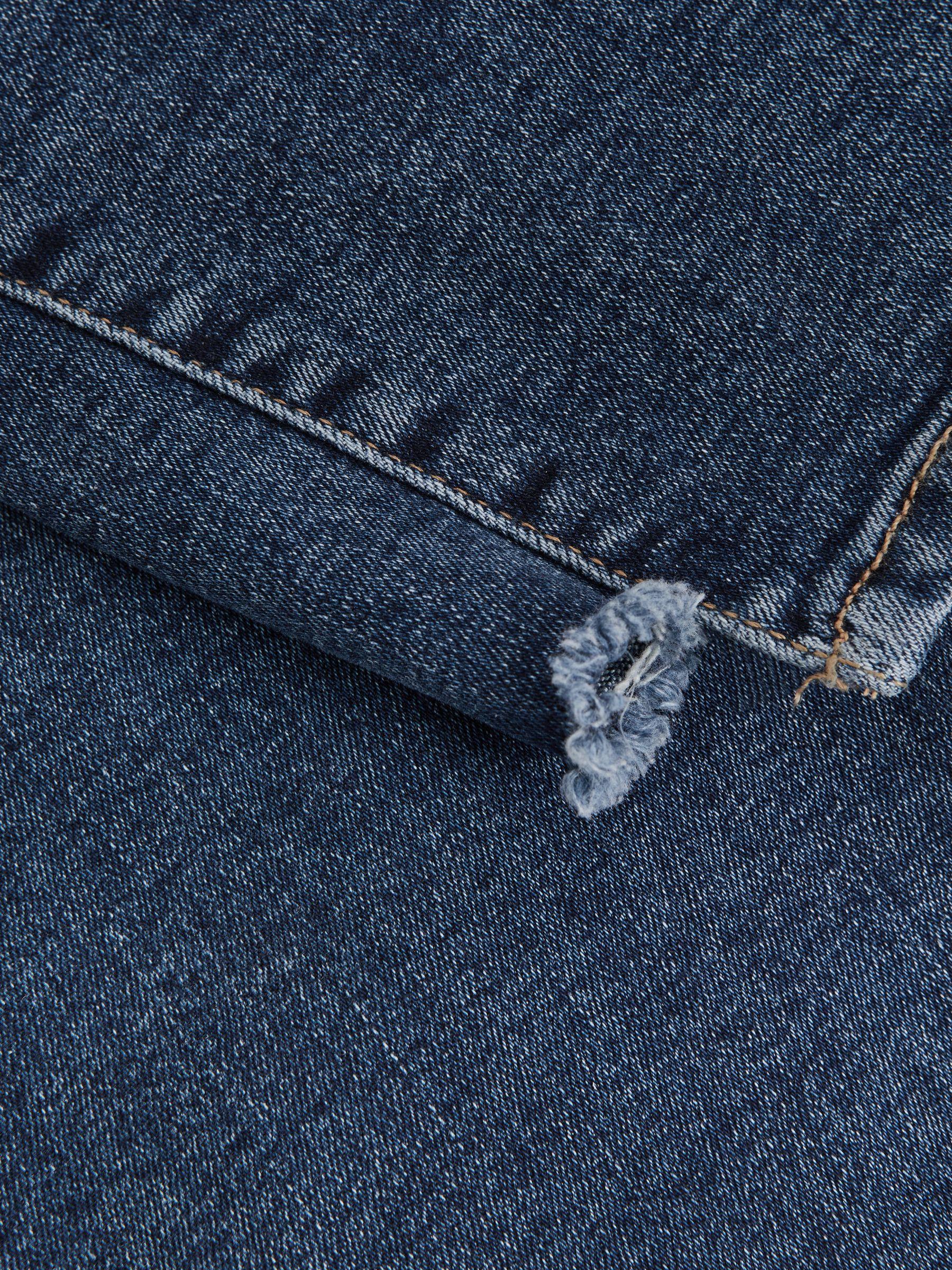 Good American High Rise Distressed Skinny Fit Jeans in Indigo Product Image