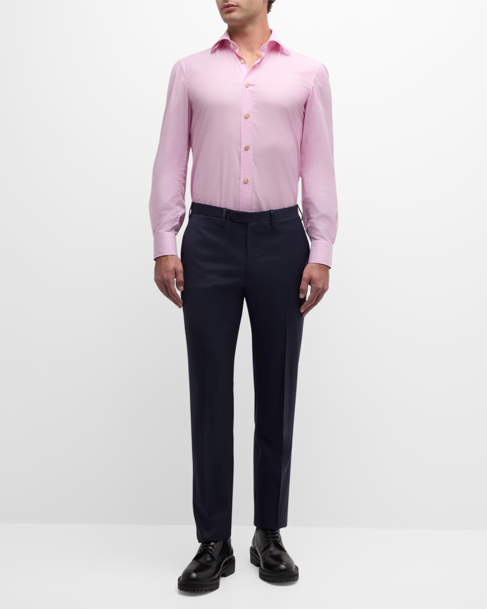 Men's Solid Twill Trousers Product Image